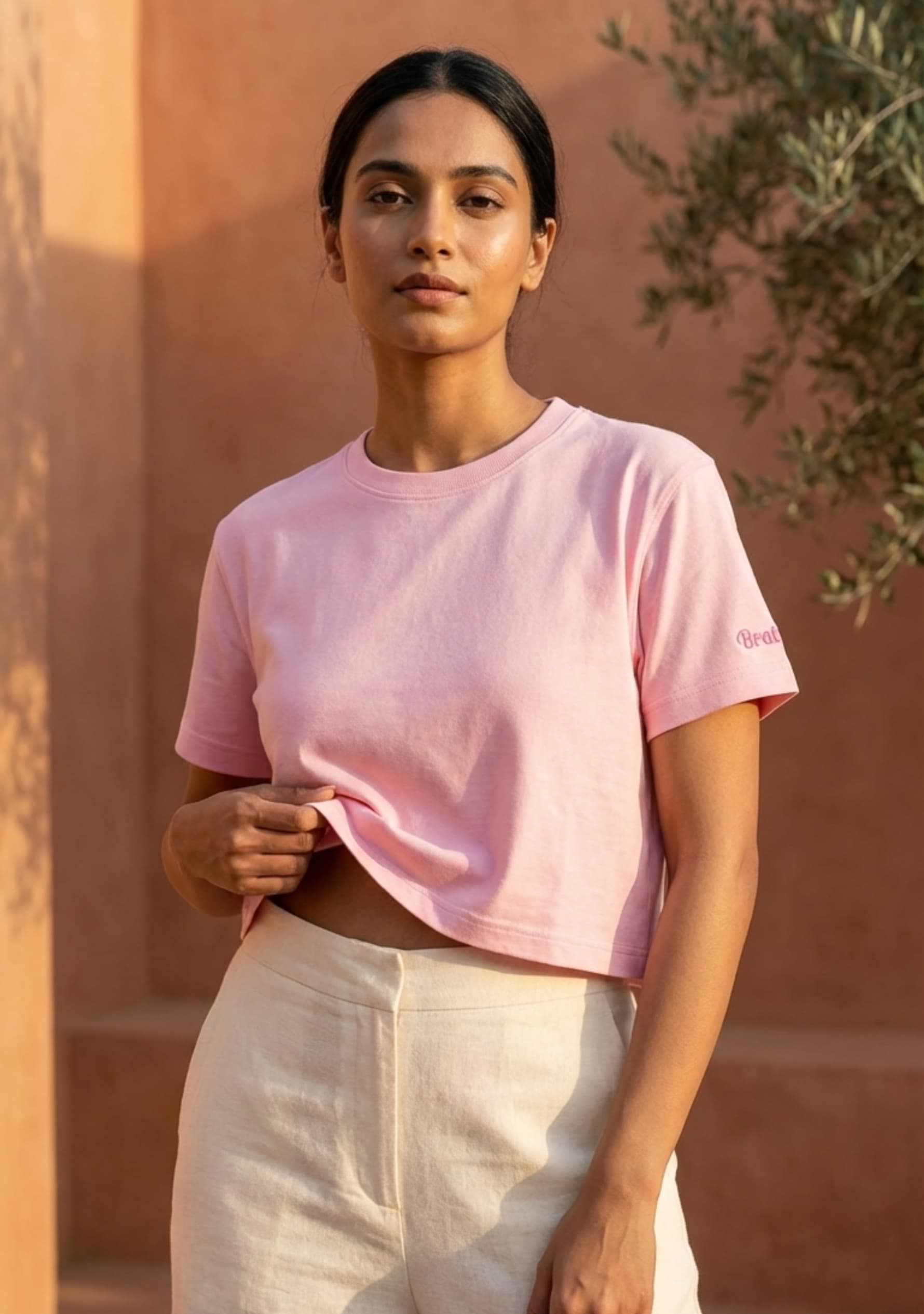 Daily Form (Light Pink) Crop Top