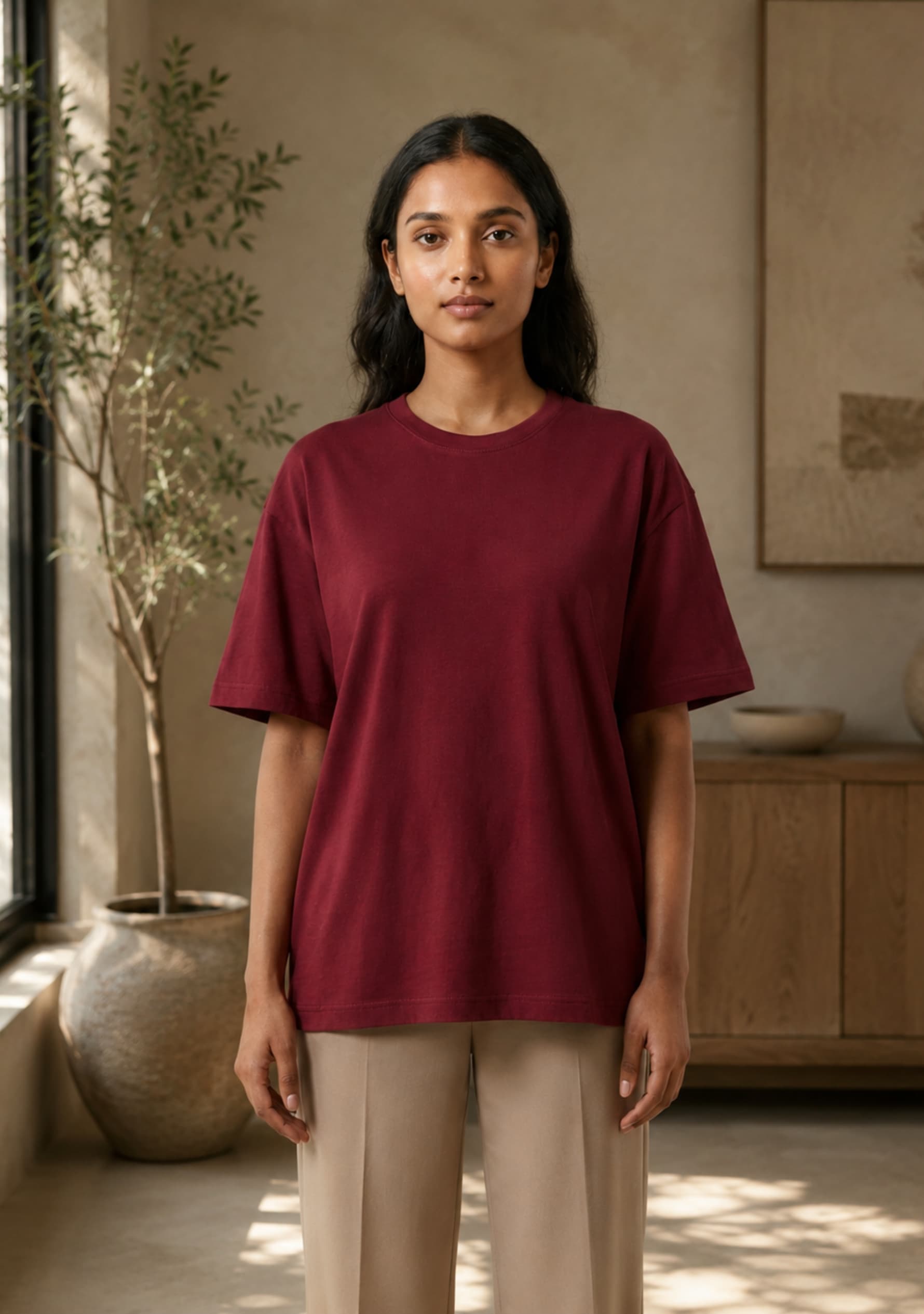 Indie Loom (Maroon) Oversized Fit