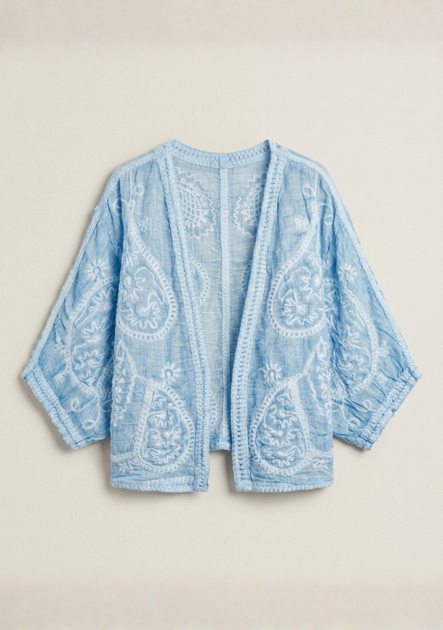 Lunelle Crochet Jacket (Light Denim Blue)