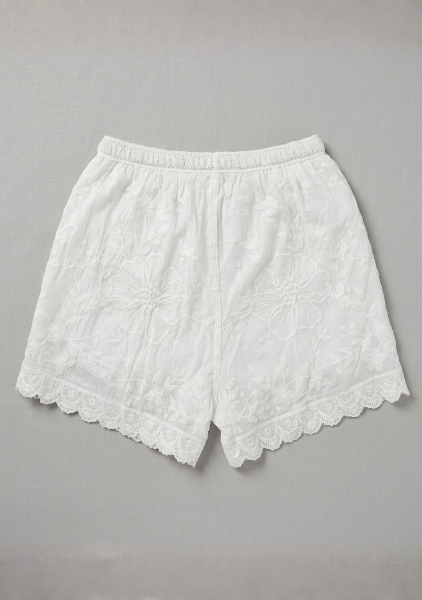 Aurevia Crochet Shorts (White)