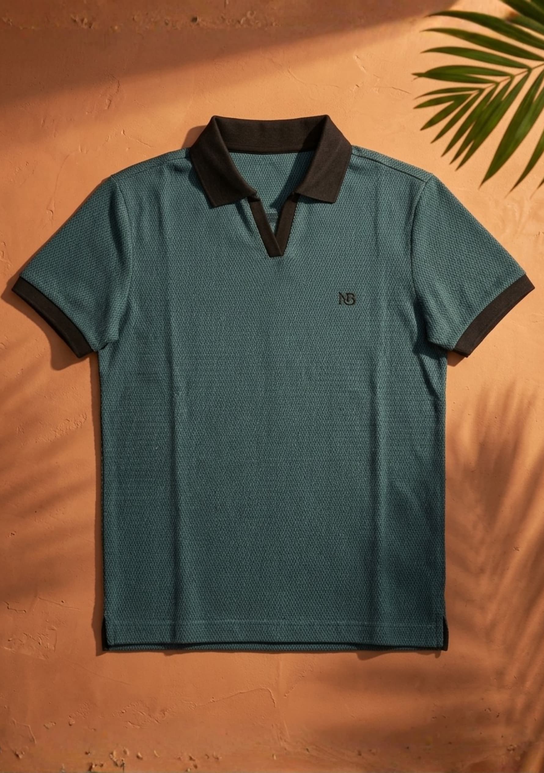 Monaco (Teal) V-Neck Polo