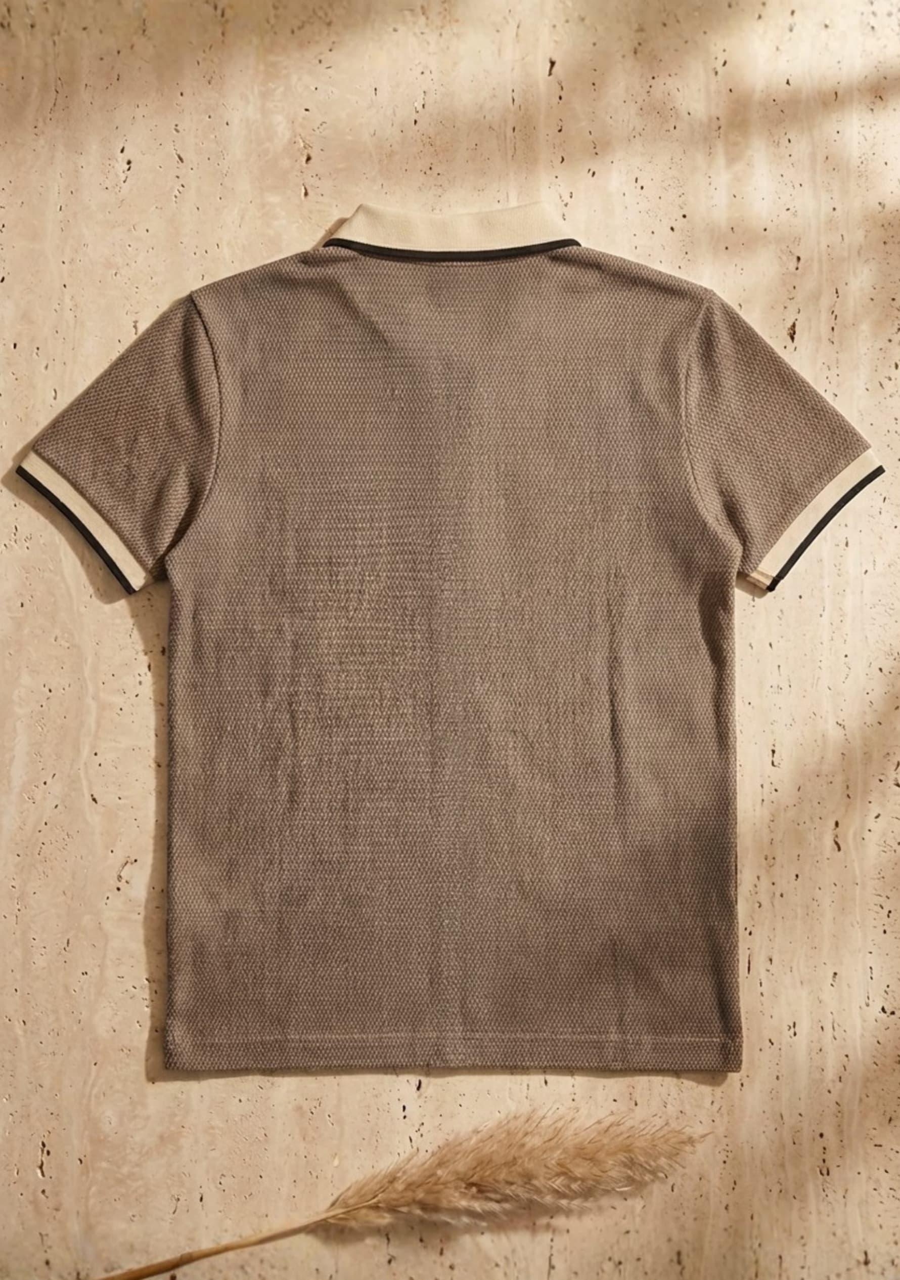 Milan (Beige) Zipper Polo