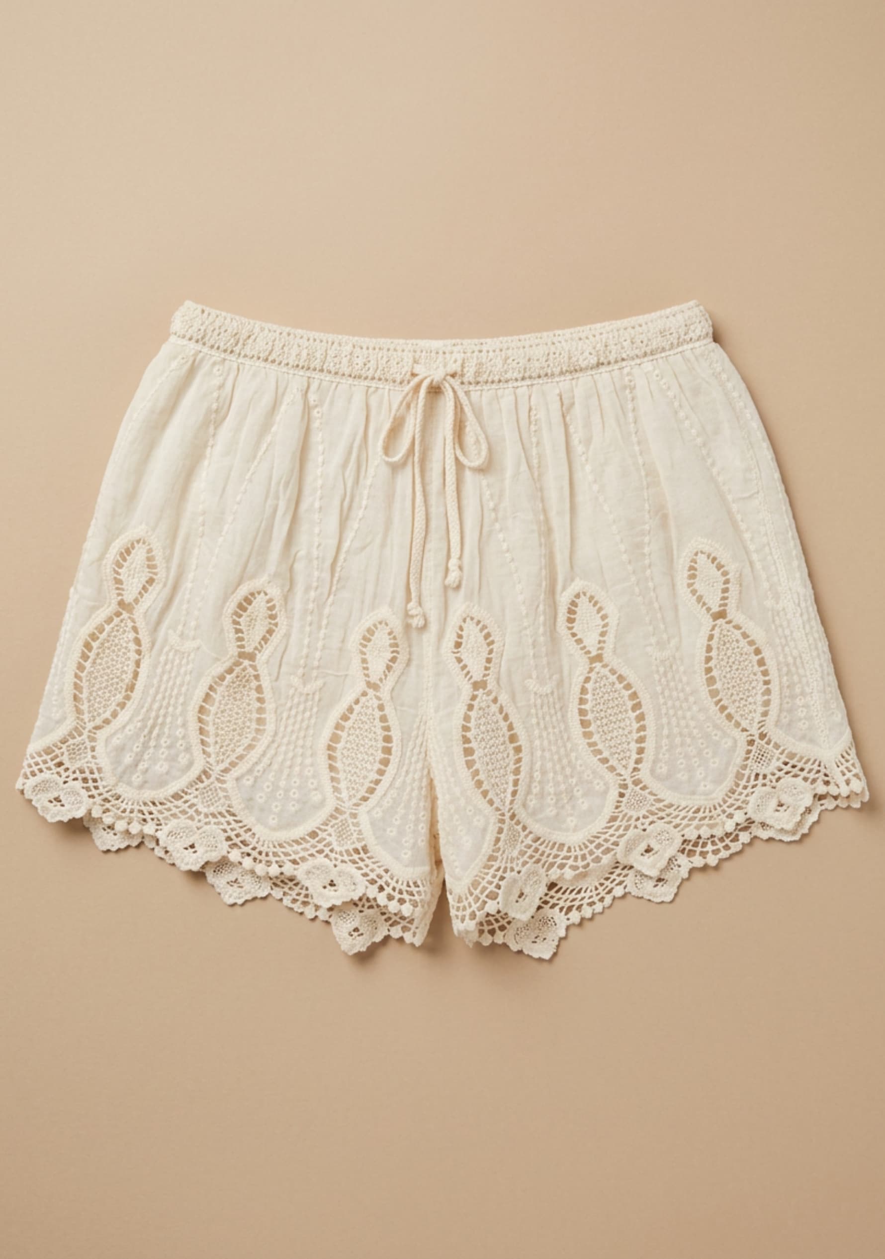 Novah Crochet Shorts (White)