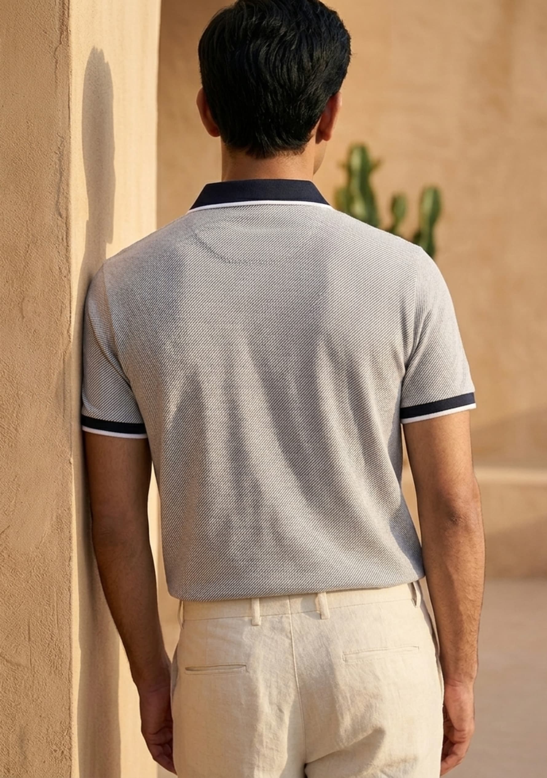 Manhattan (Grey) Zipper Polo