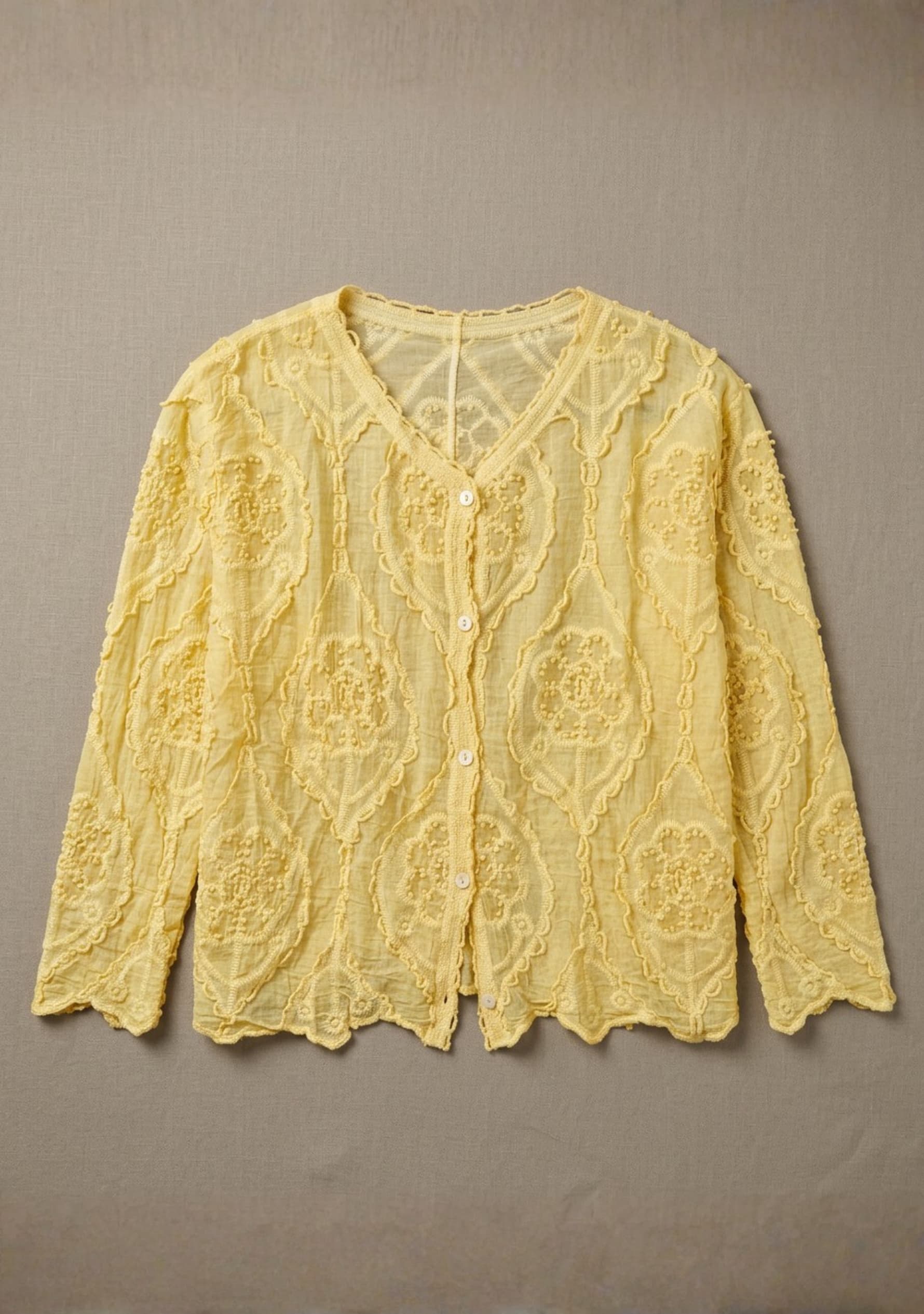 Aurelia Crochet Top (Yellow)