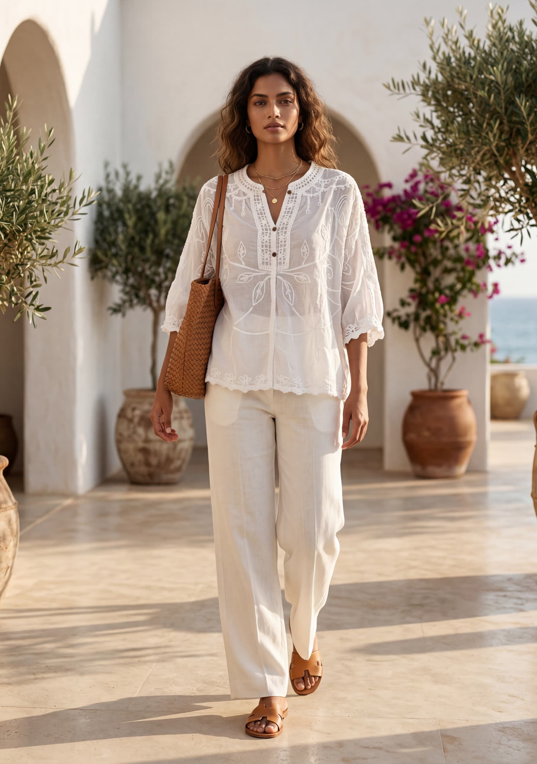 Calypso Crochet Top (White)