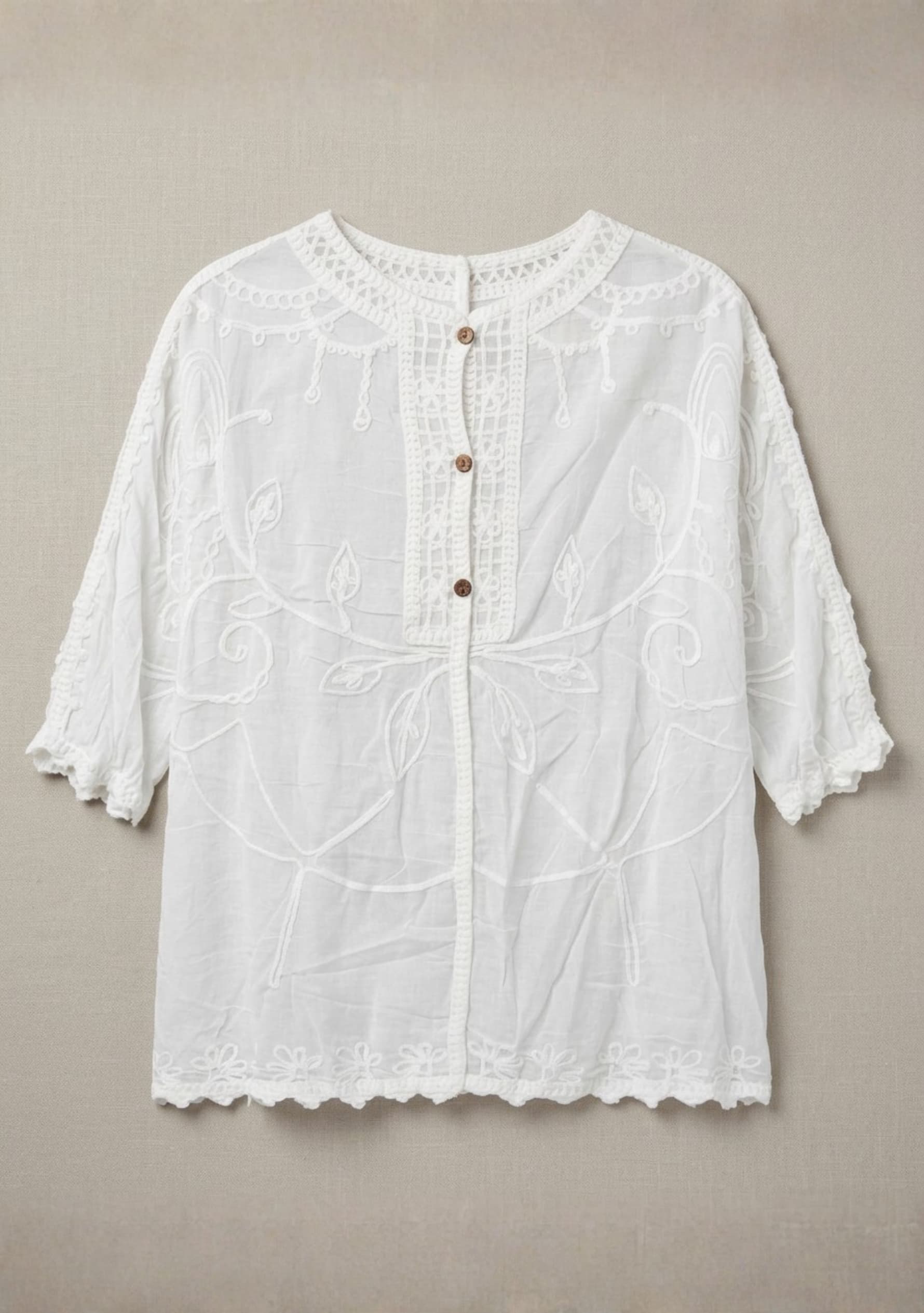 Calypso Crochet Top (White)
