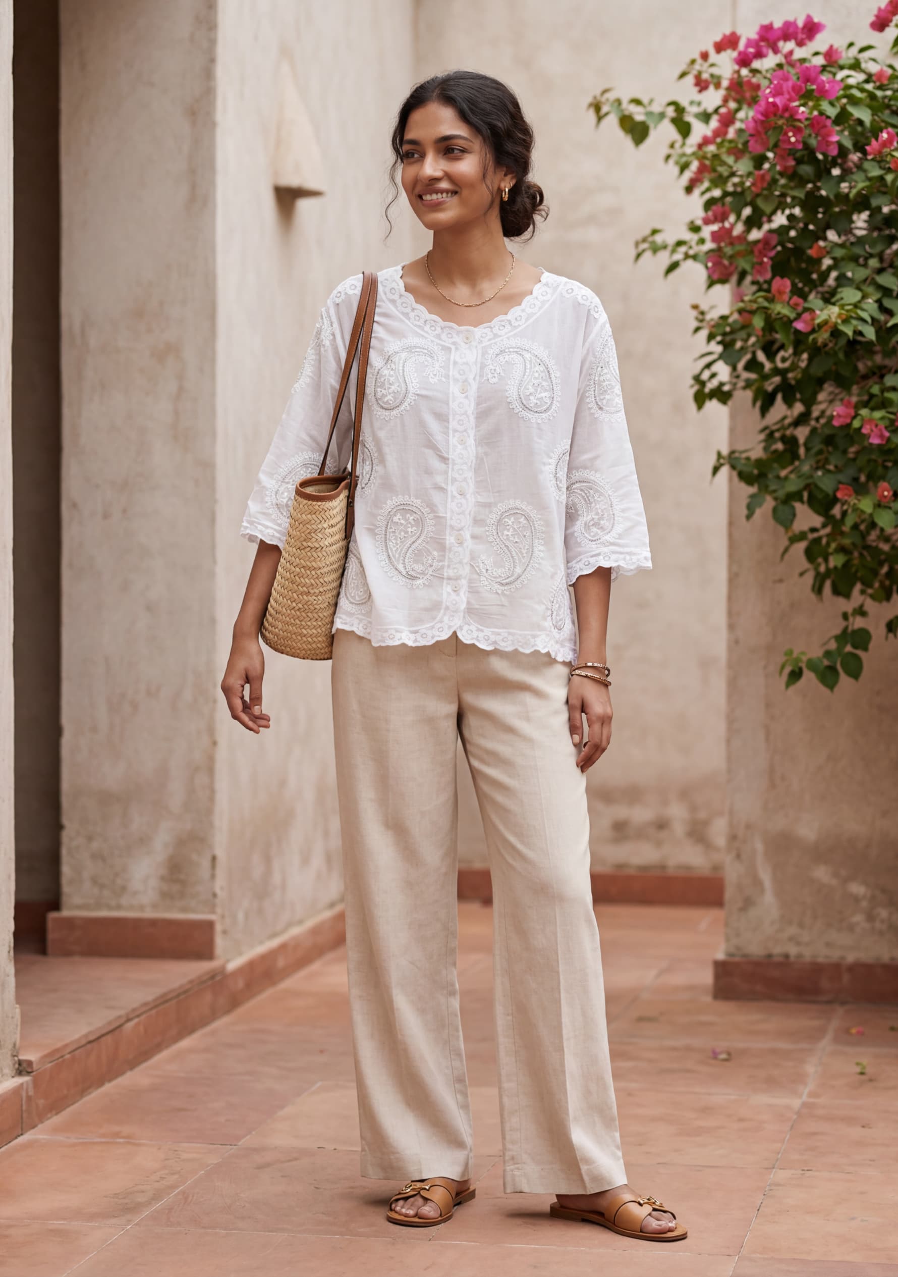 Elysian Crochet Top (White)