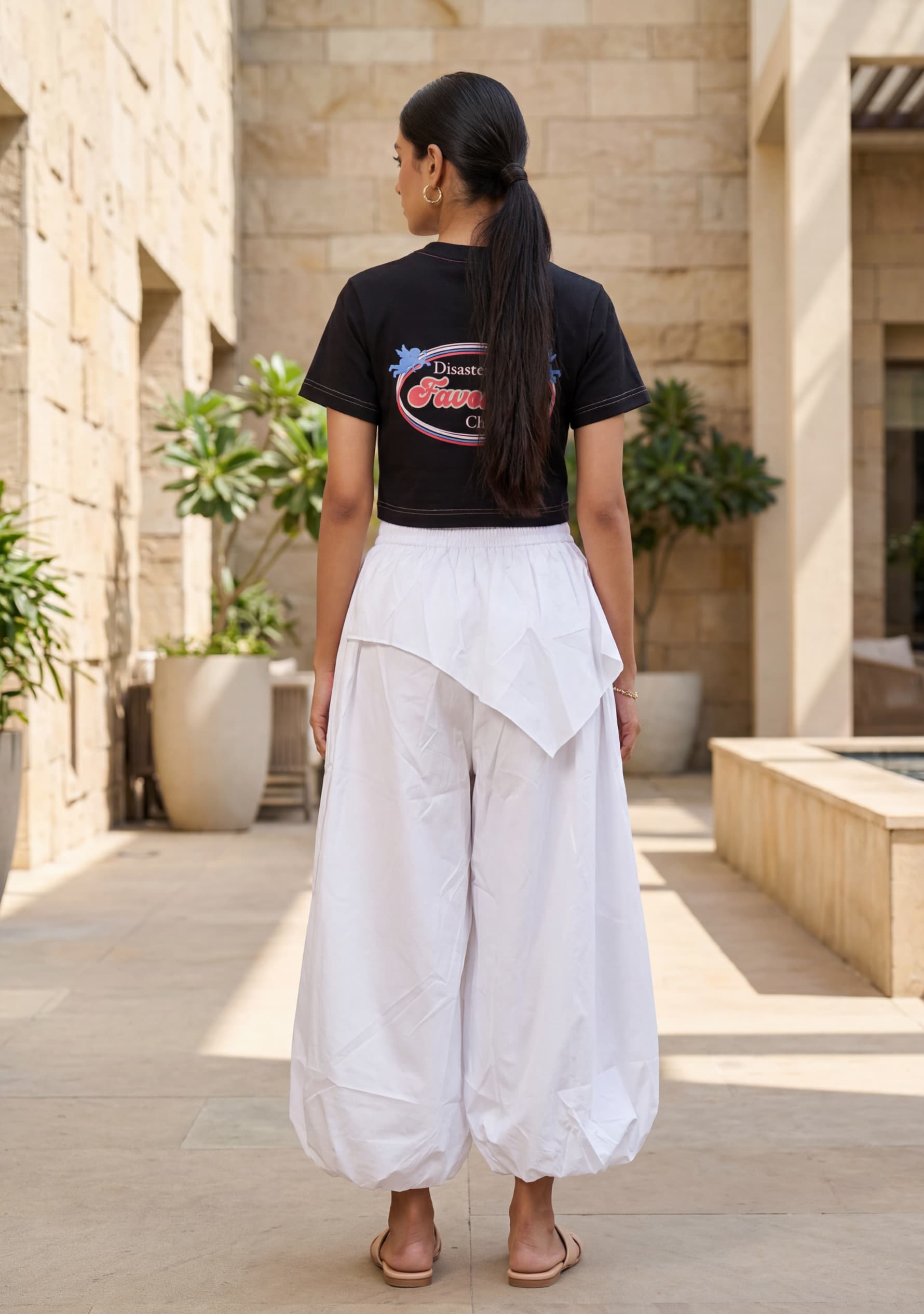 Cloud Balloon Pants (White)