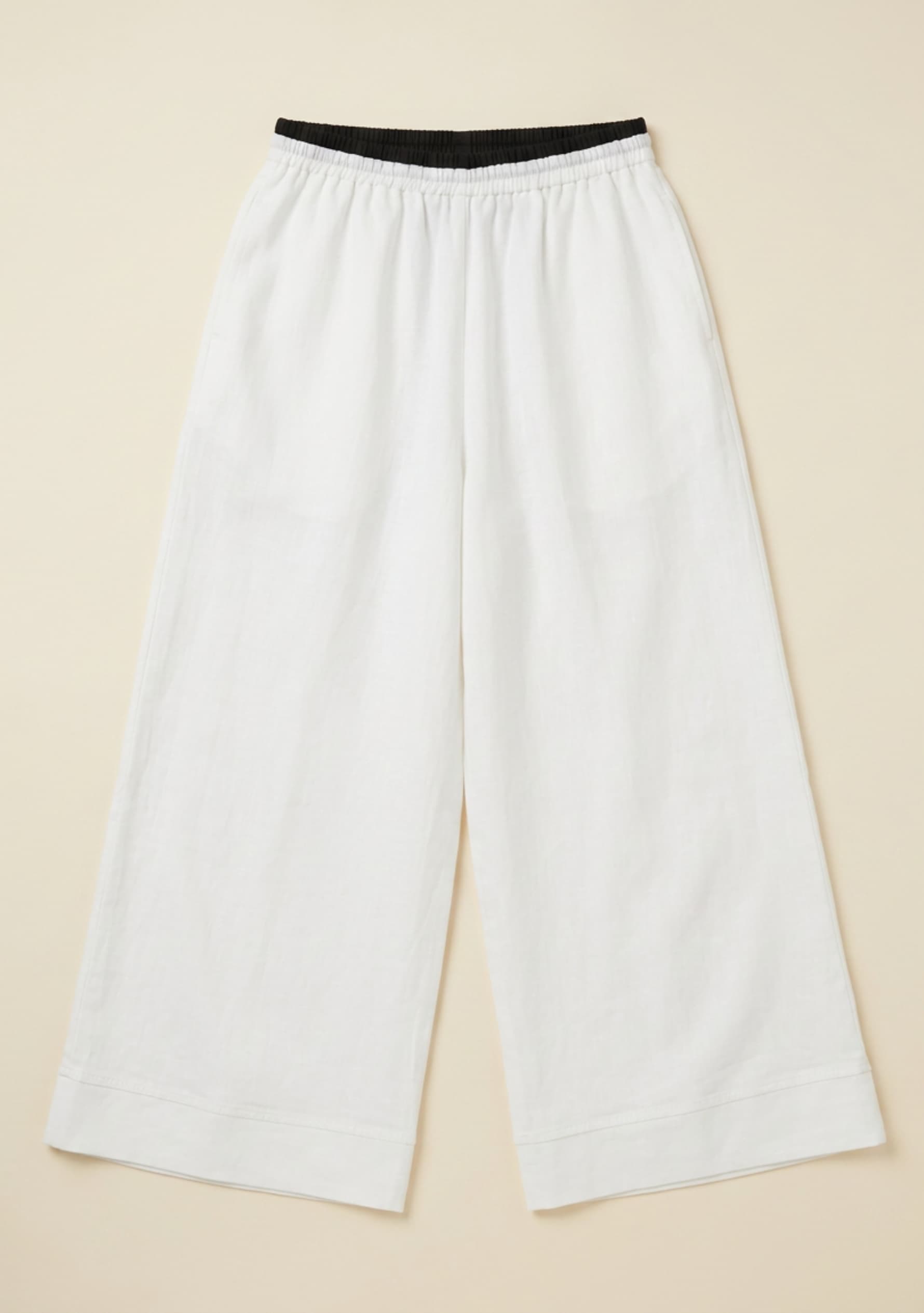 Coastal Wide-Leg Pants (White)