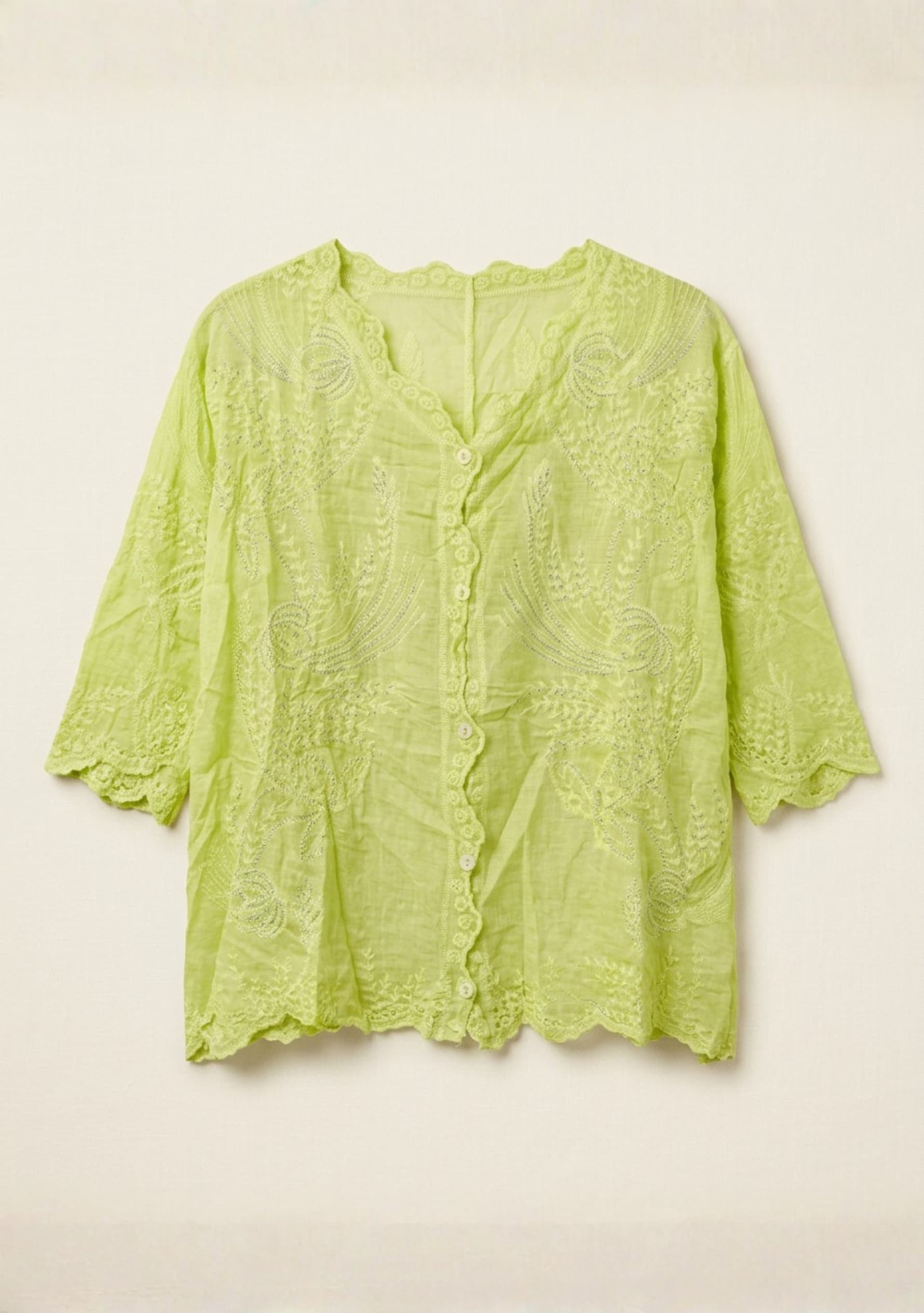 Asteria Crochet Top (Light Green)