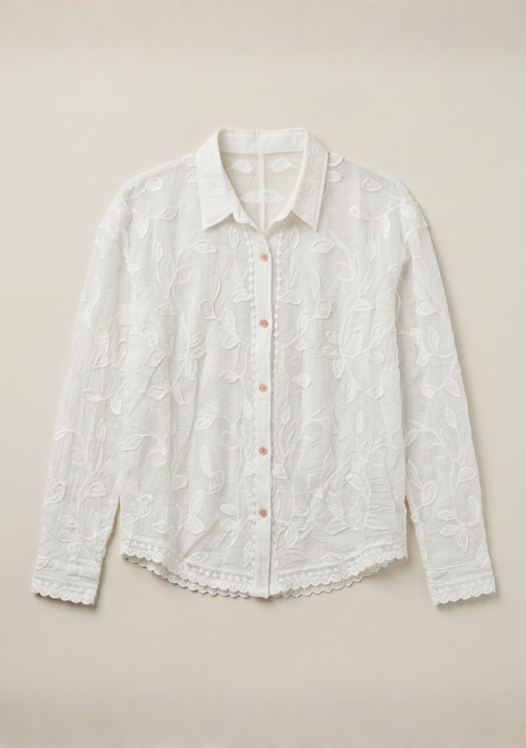 Folia Crochet Top (White)