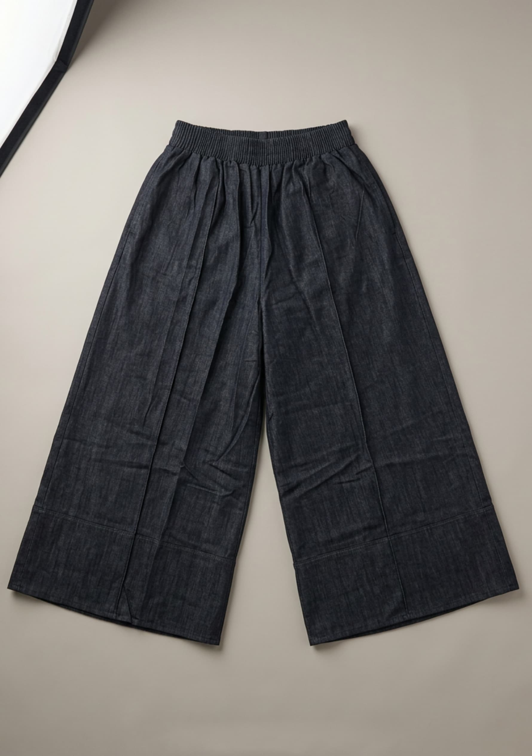 Azure Wide-Leg Pants (Denim Black)