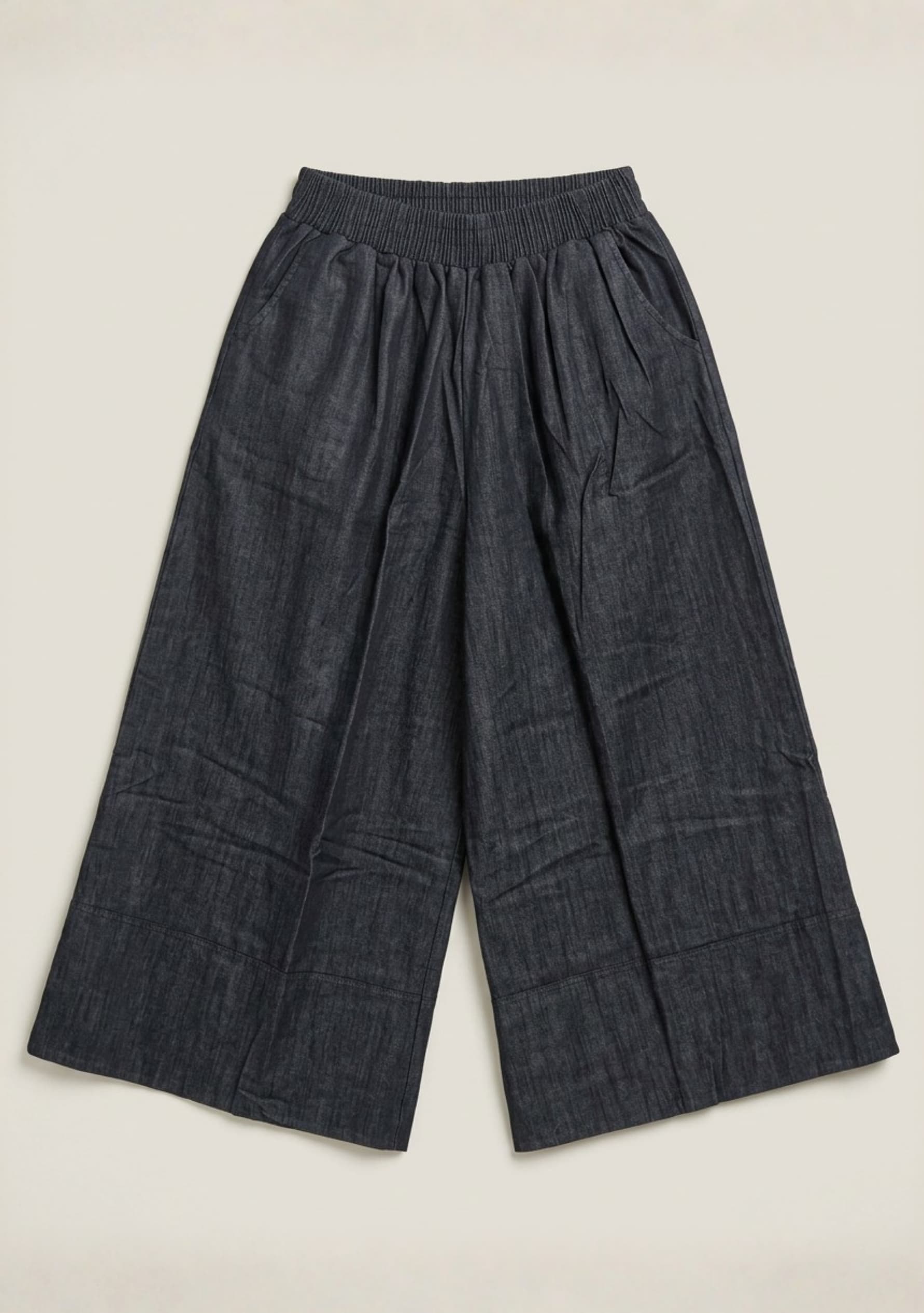 Azure Wide-Leg Pants (Denim Black)