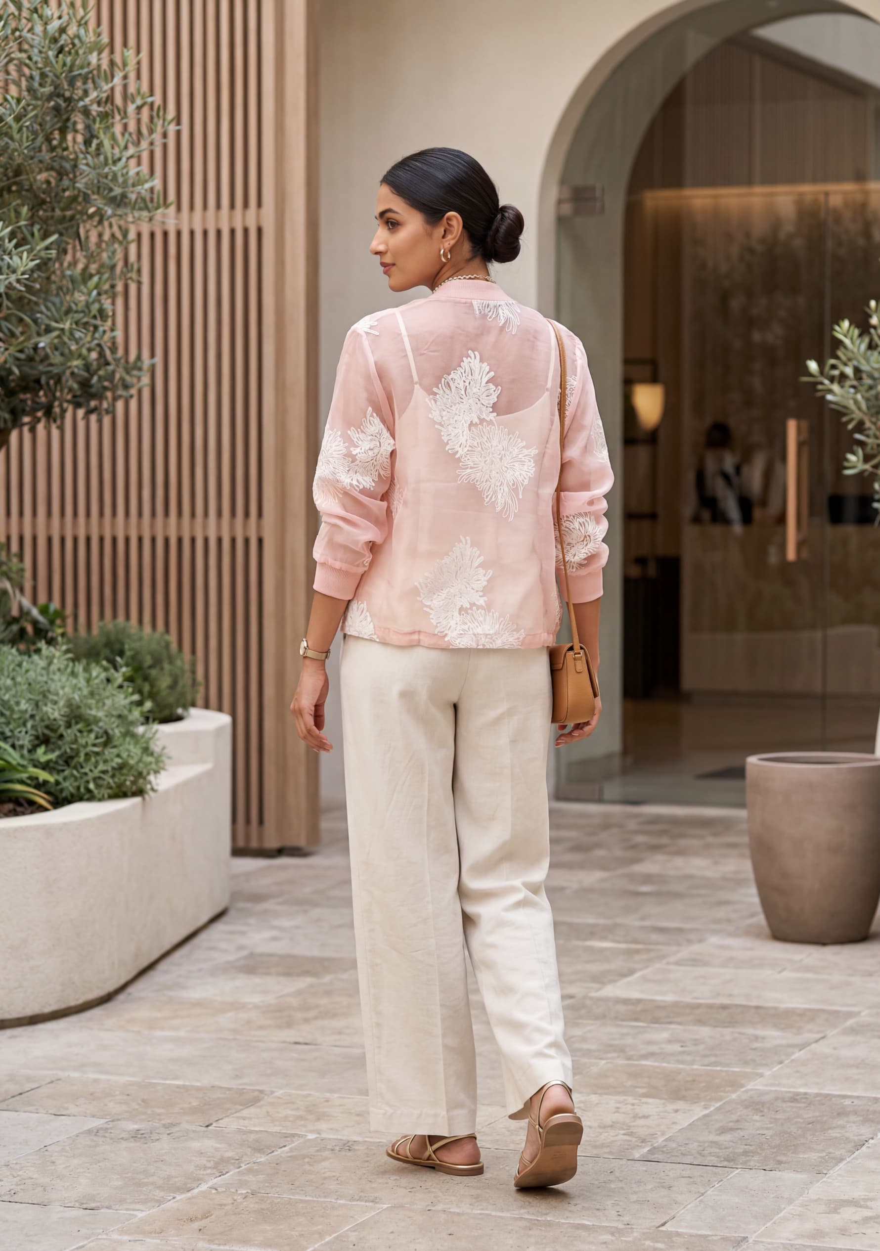Chrysa Overlay Jacket (Light Pink)