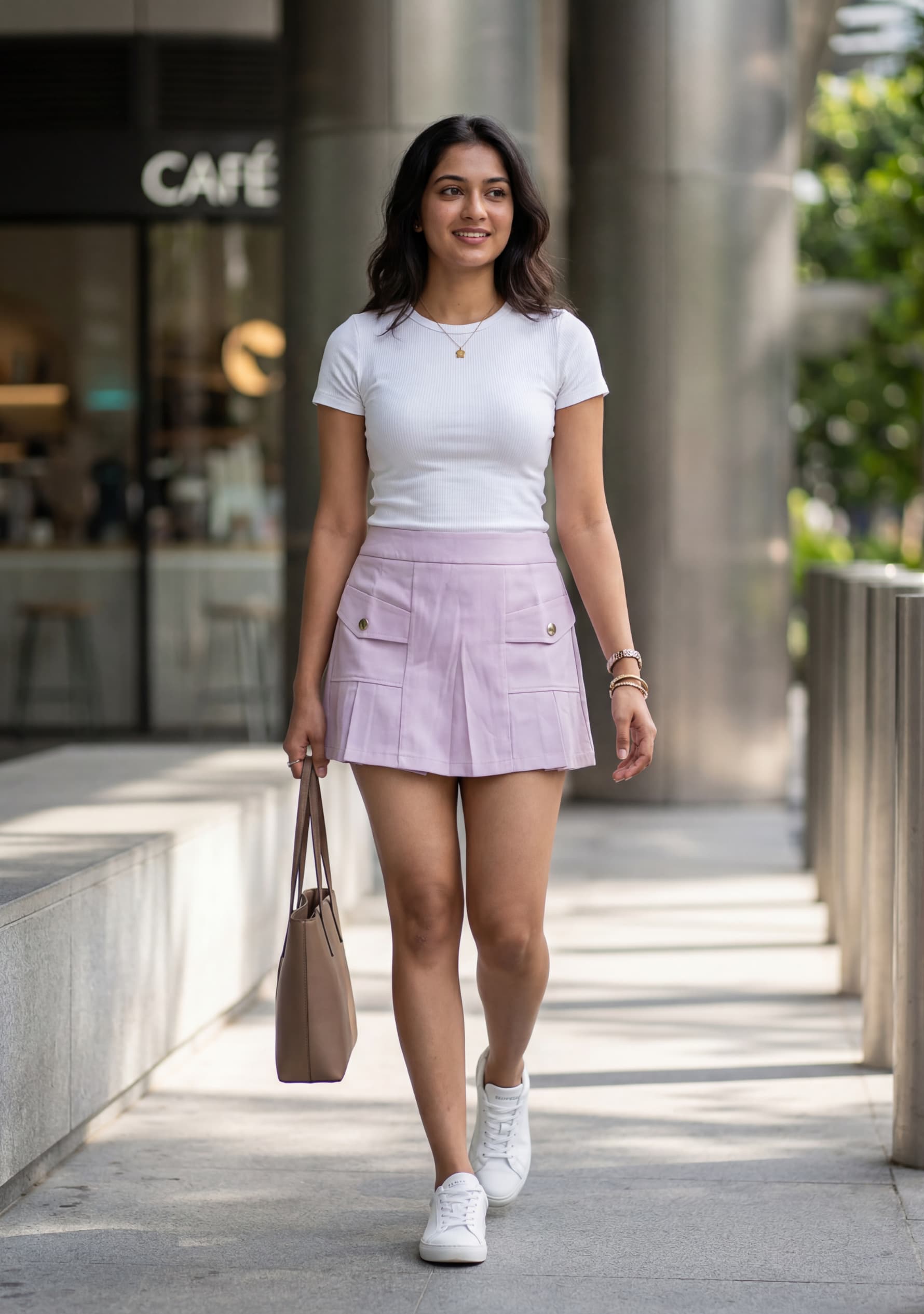 Sage Structured Skort (Lavender)