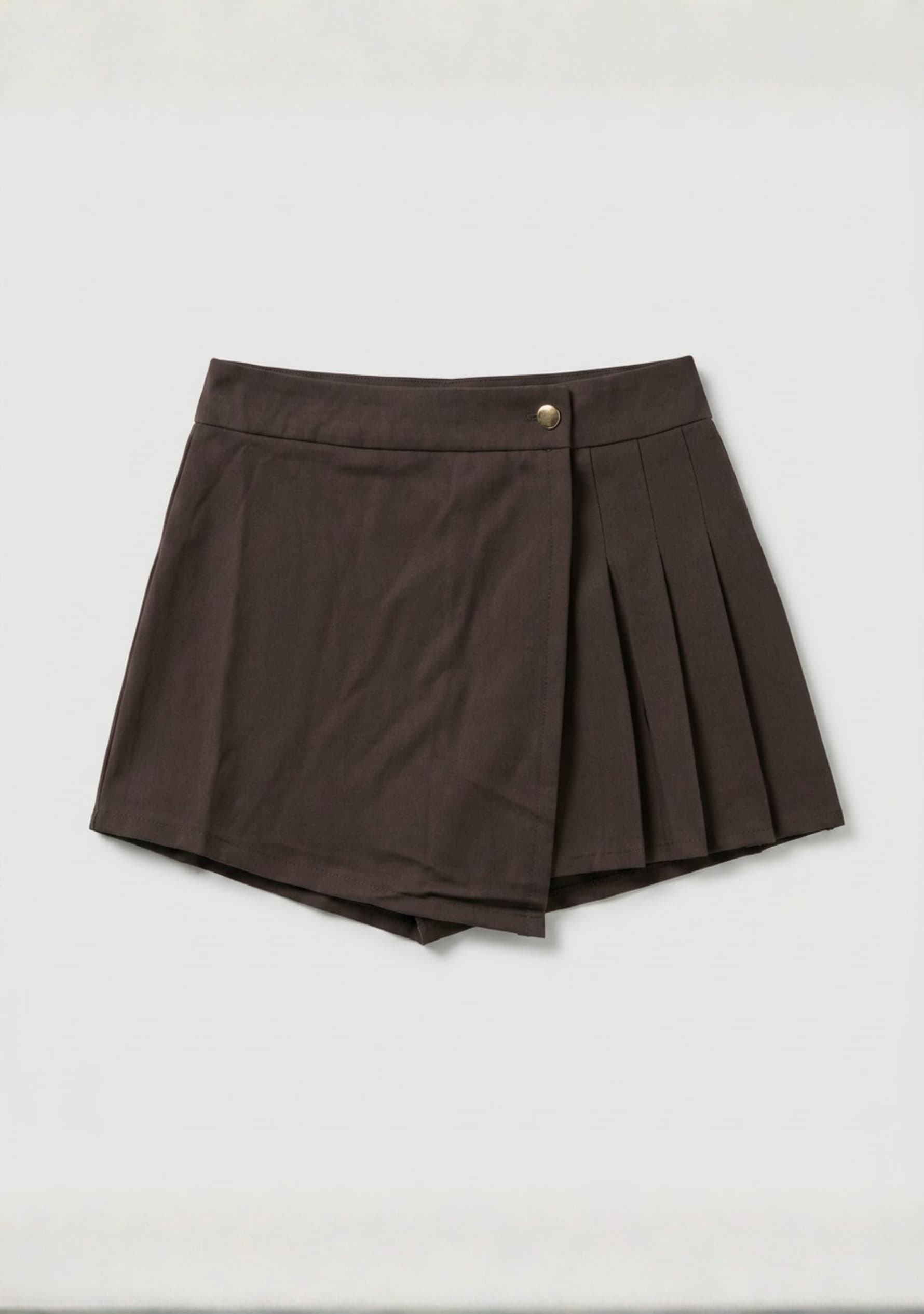 Blossom Pleat Skort (Dark Brown)