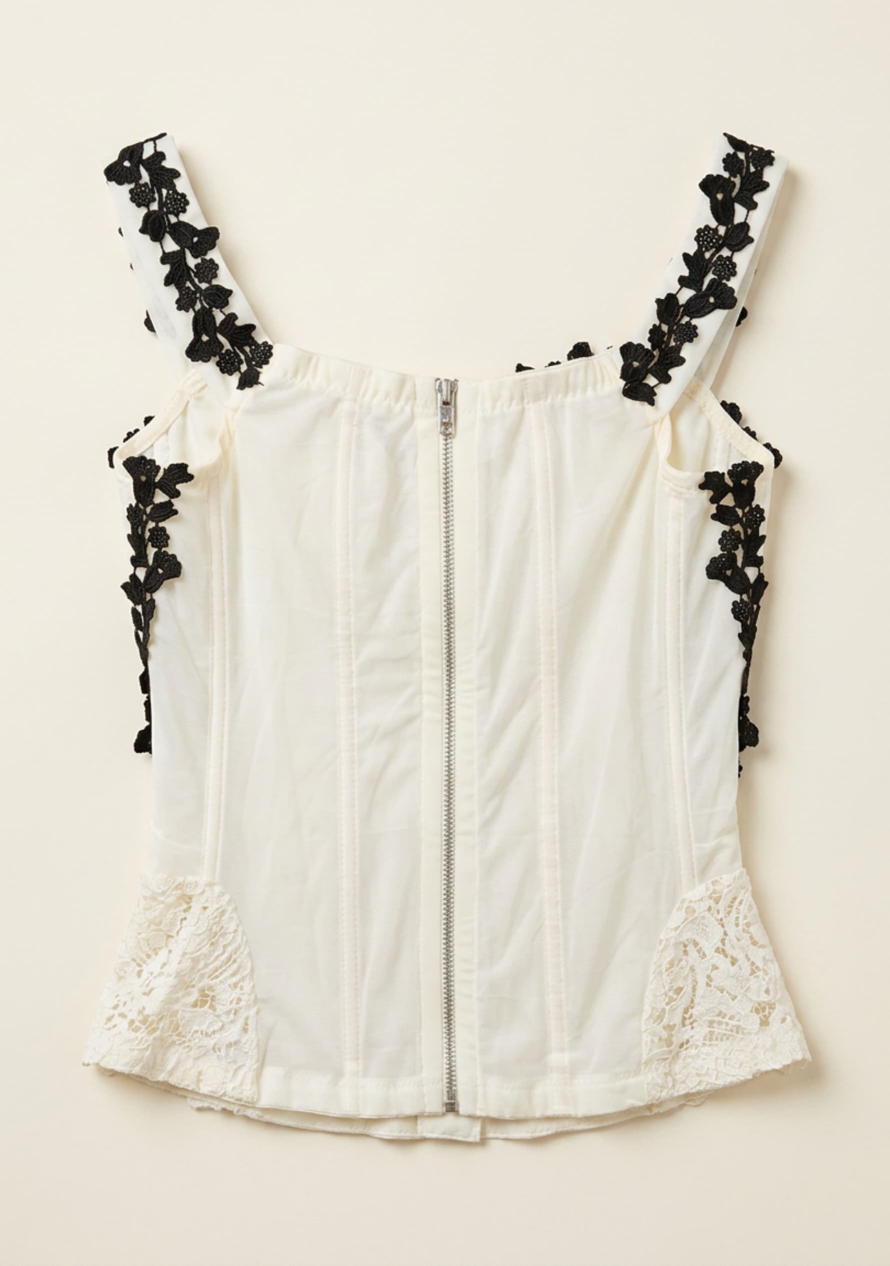 Floral Corset Top (Cream)