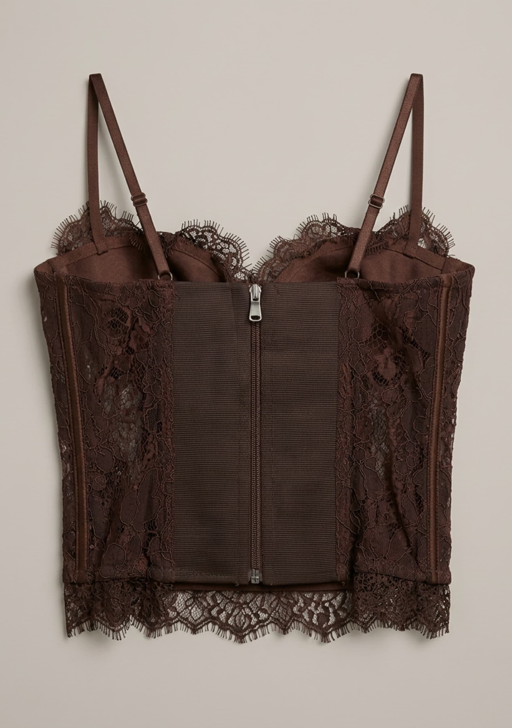 Noire Corset Top (Dark Brown)