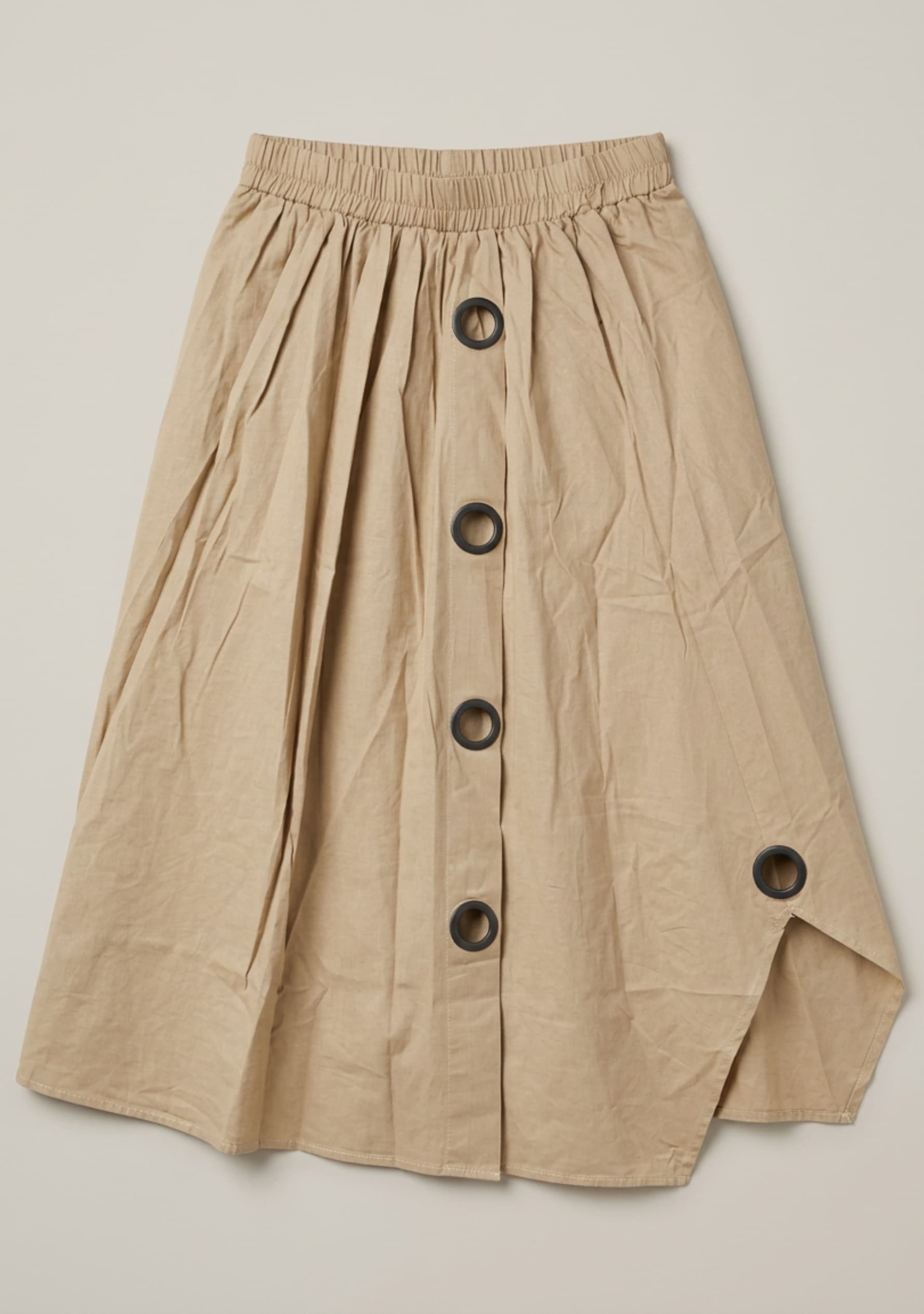 Evara Midi Skirt (Beige)