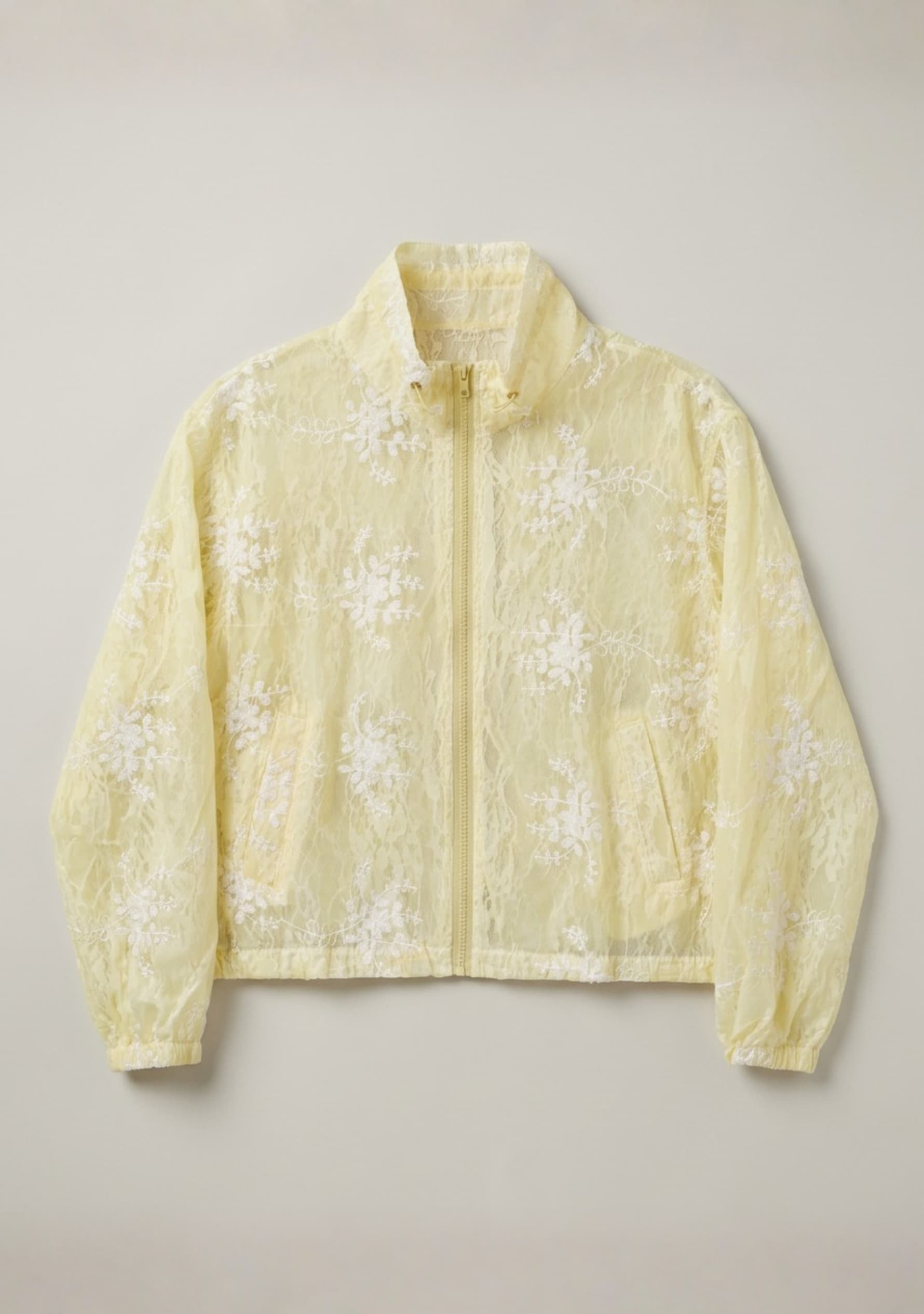 Florique Overlay Jacket (Pastel Yellow)
