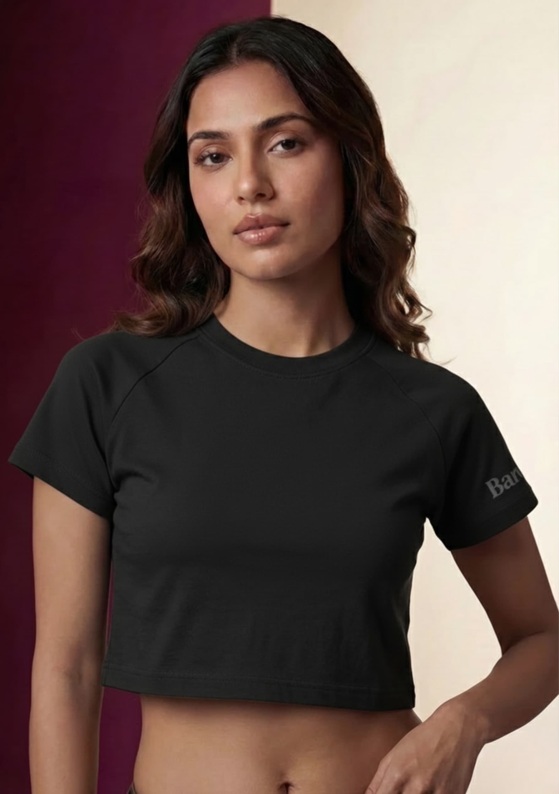 Daily Form (Black) Crop Top