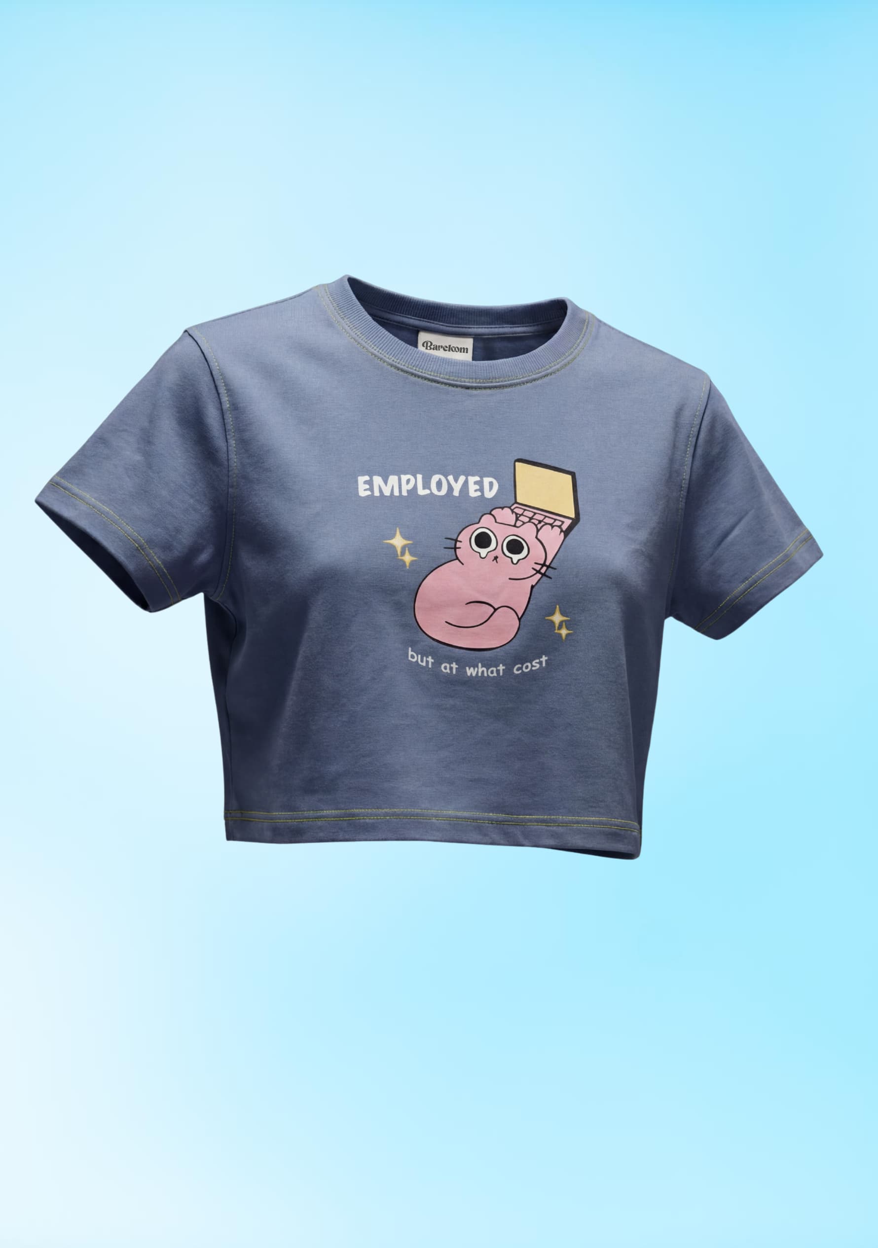 Still Phase (Blue) Crop Top