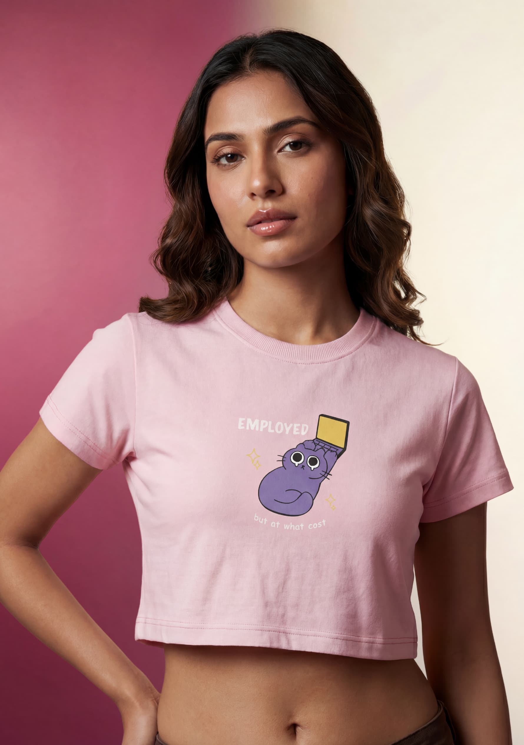 Still Phase (Pink) Crop Top