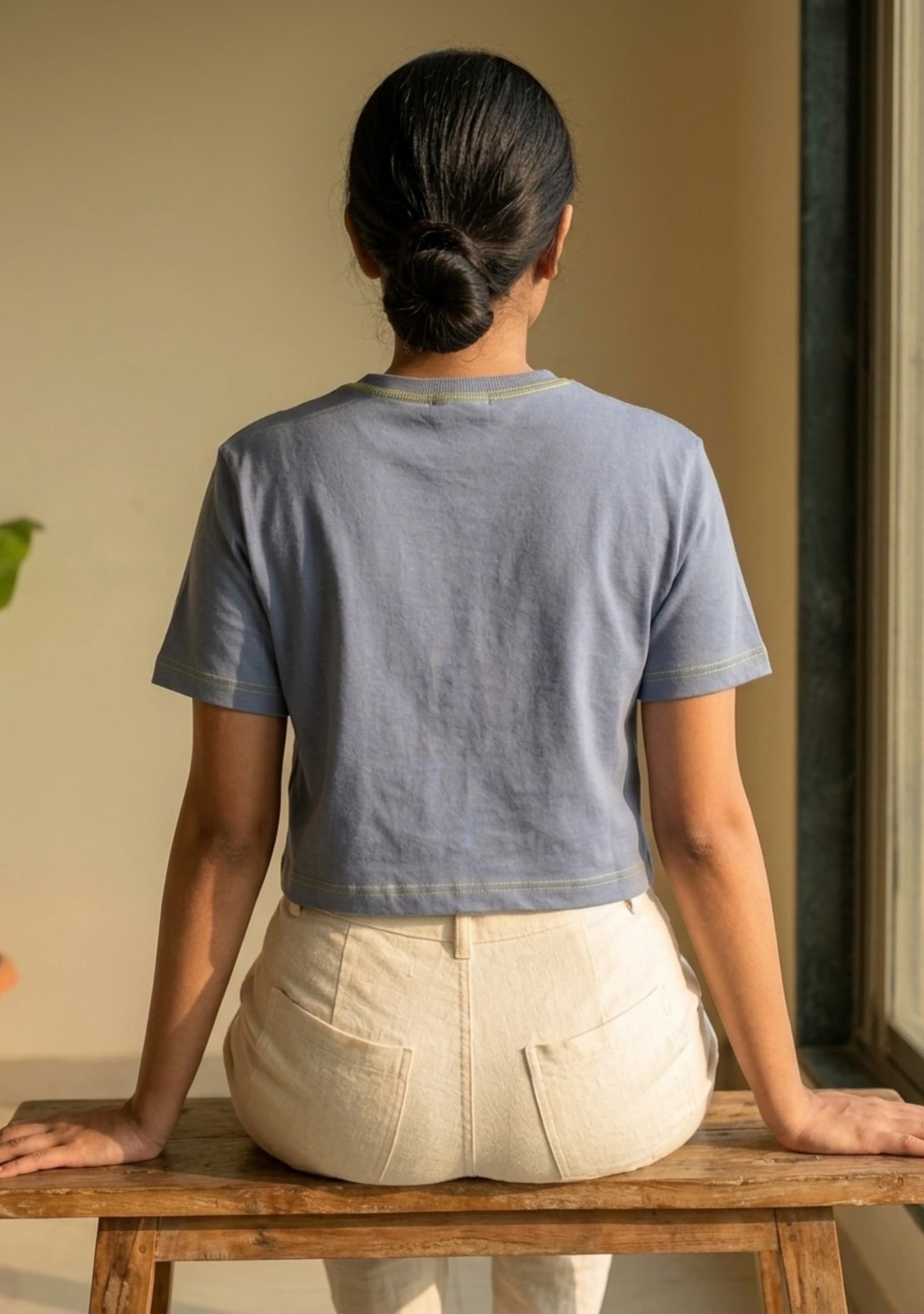 Still Phase (Slate Blue) Crop Top