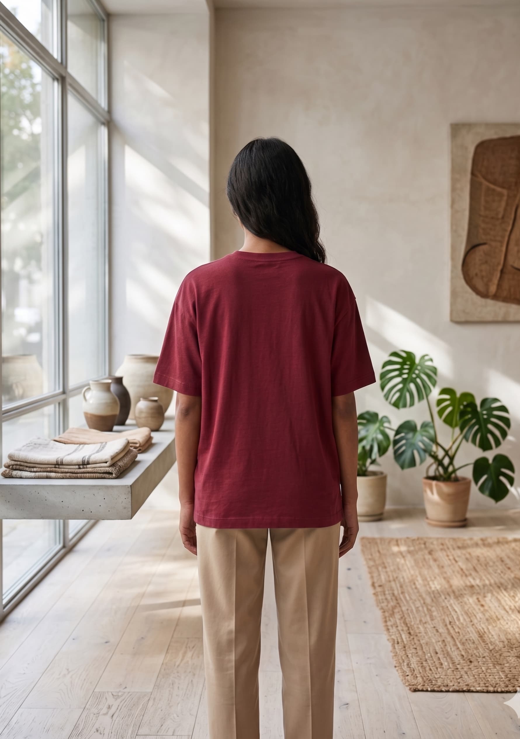 Winter Light (Maroon) Oversized fit