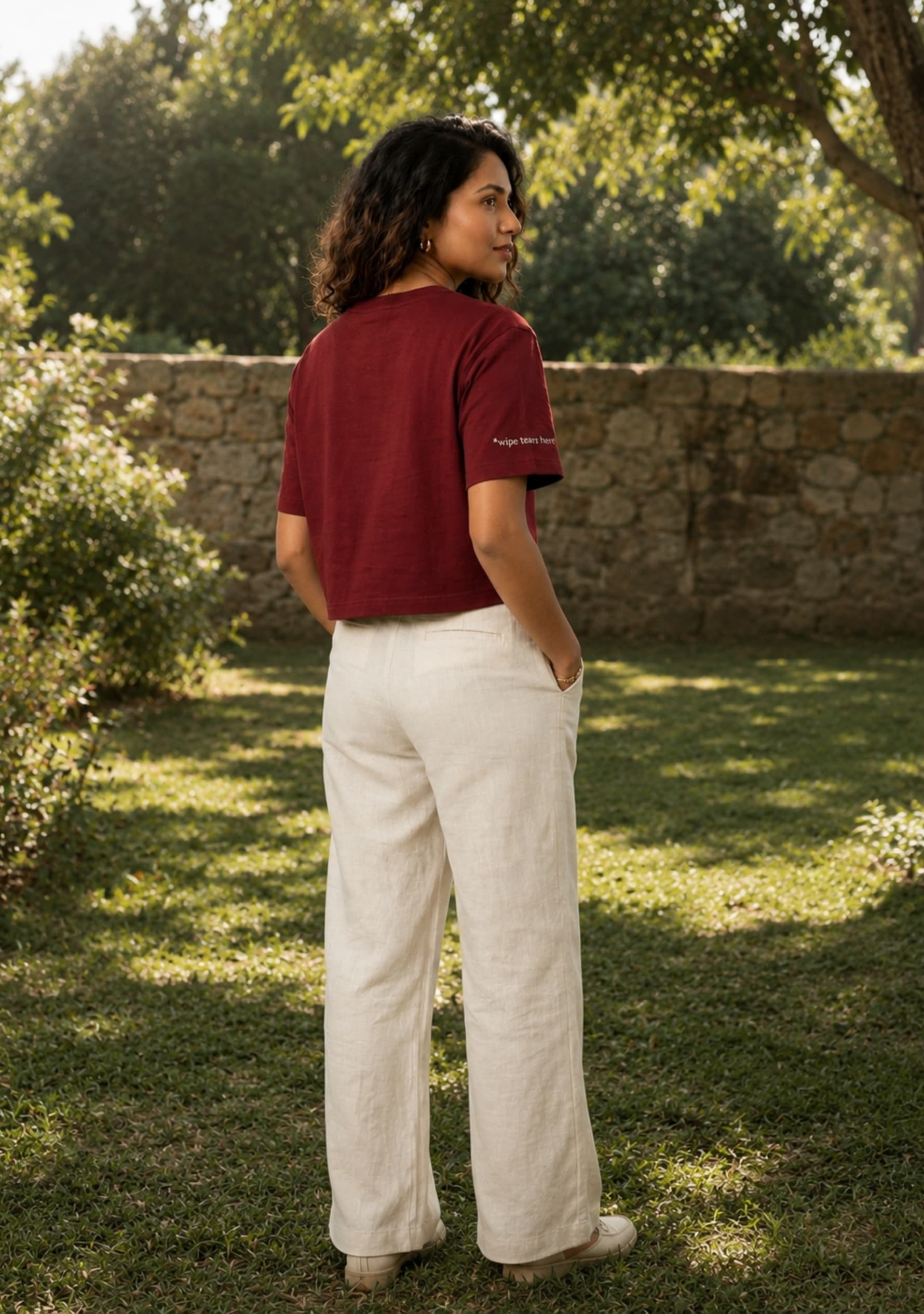 Calm Control (Maroon) Crop Top