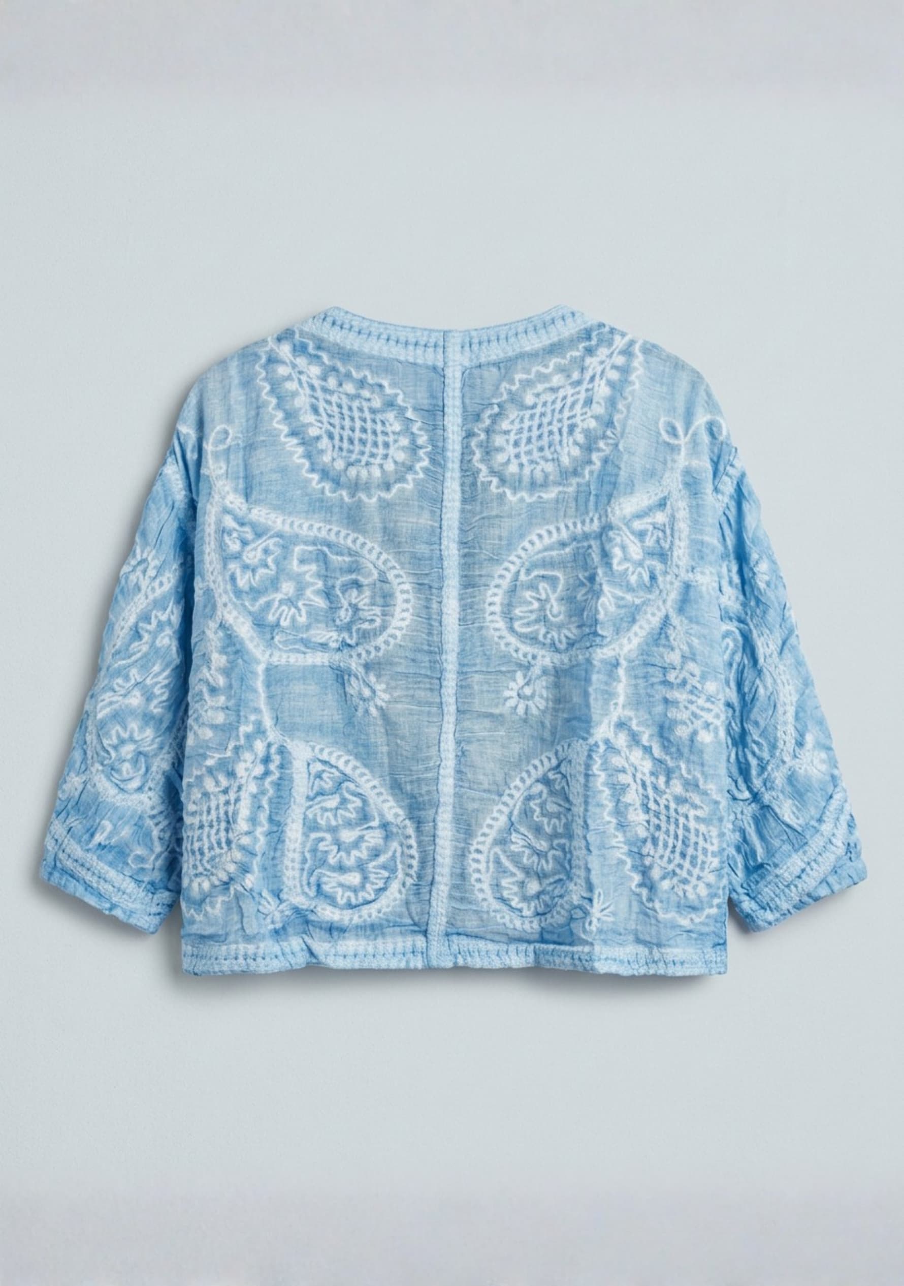 Lunelle Crochet Jacket (Light Denim Blue)