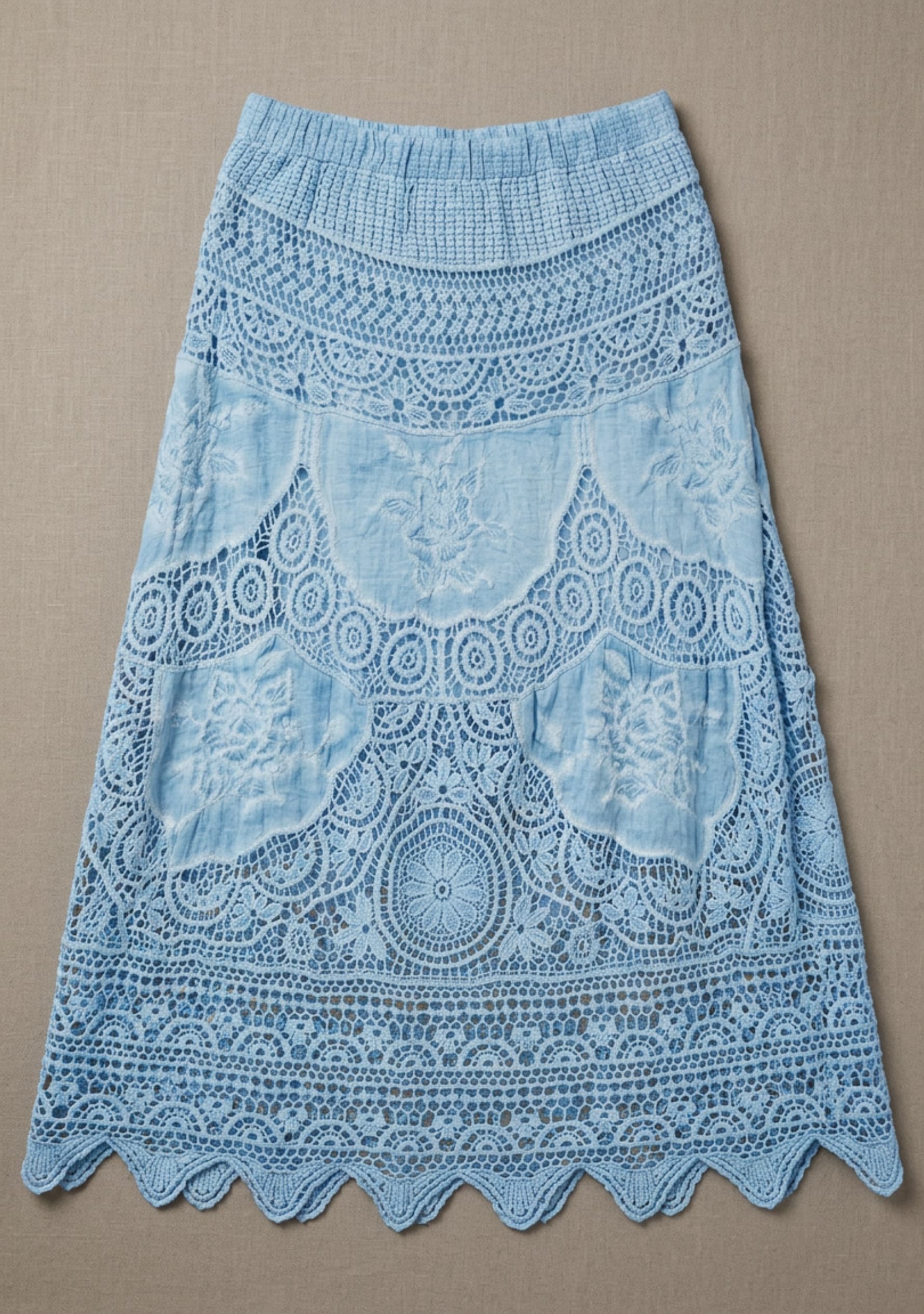 Lunelle Crochet Bottom (Light Denim Blue)