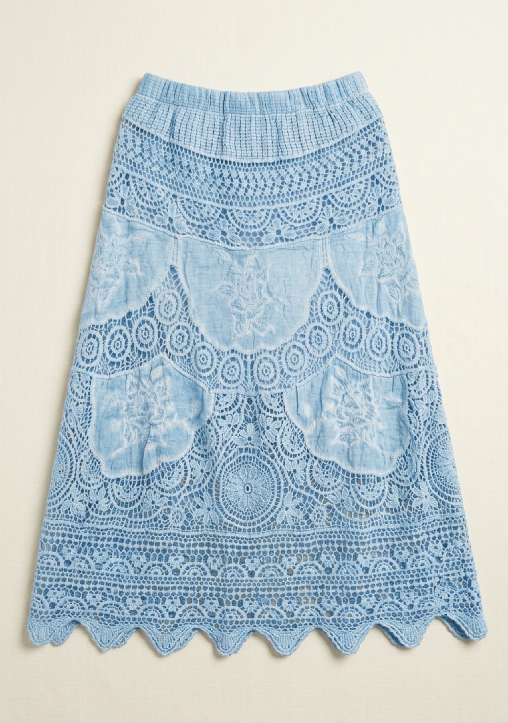 Lunelle Crochet Bottom (Light Denim Blue)