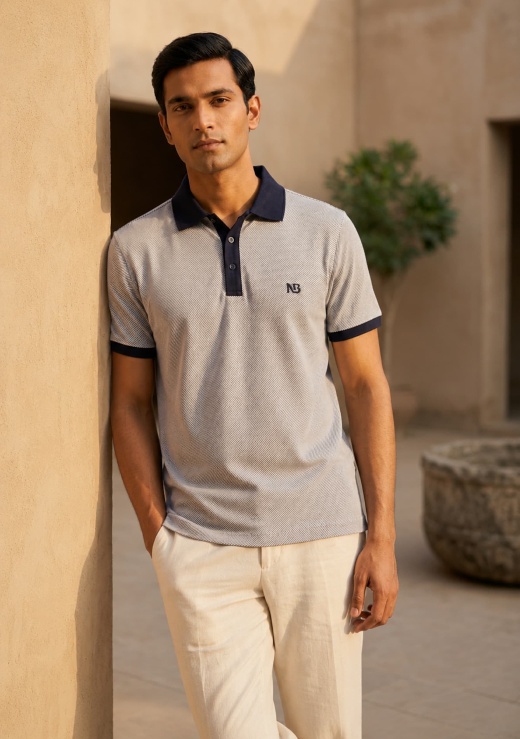 Manhattan (Grey) Button Polo