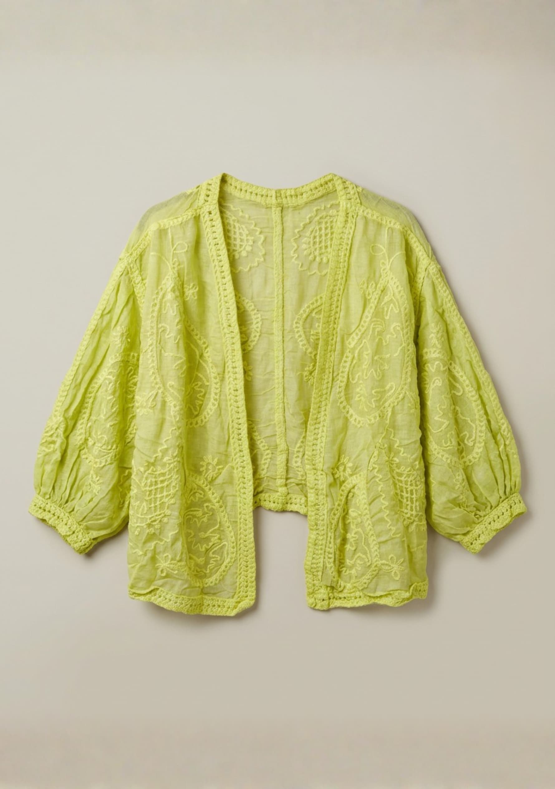 Lunelle Crochet Jacket (Light Green)