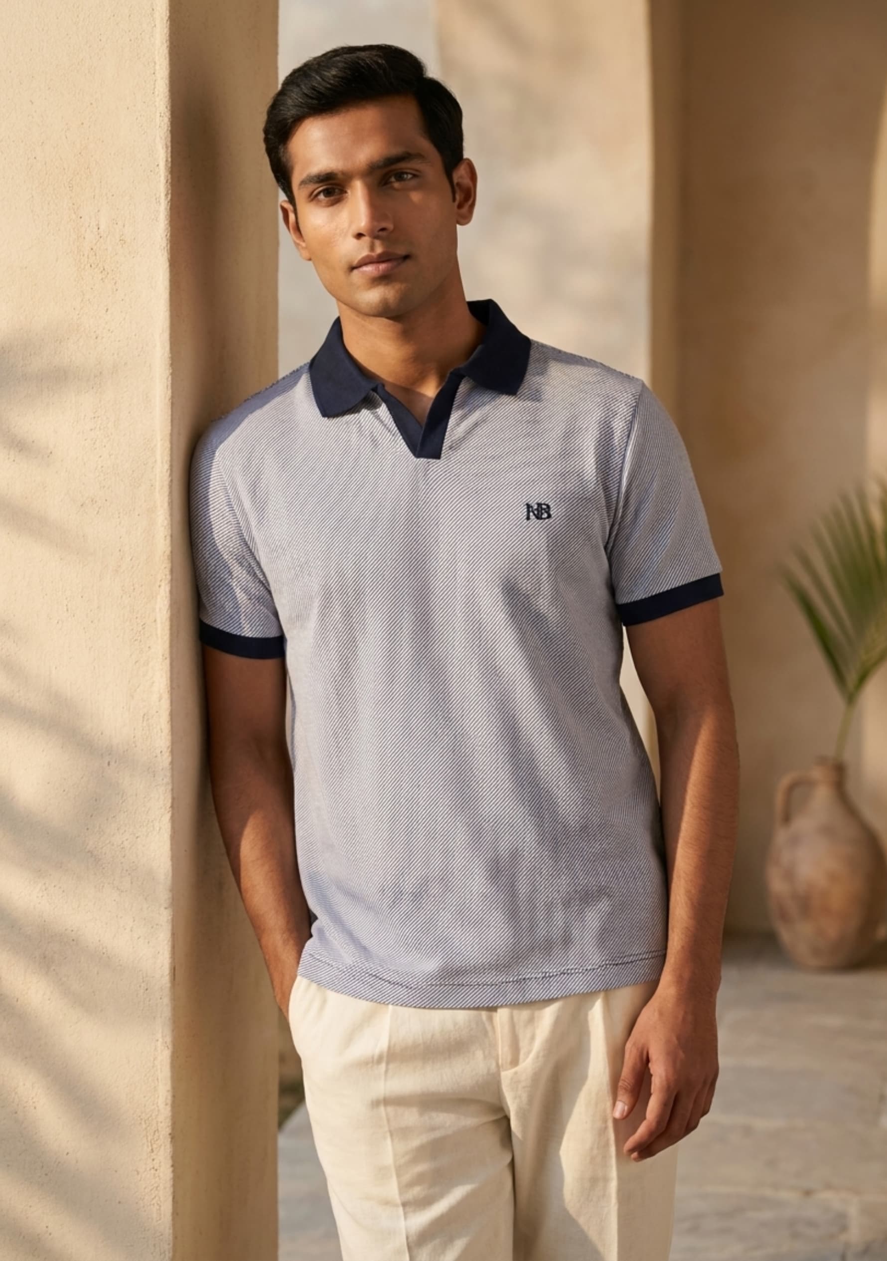 Miami (Navy Blue) V-Neck Polo
