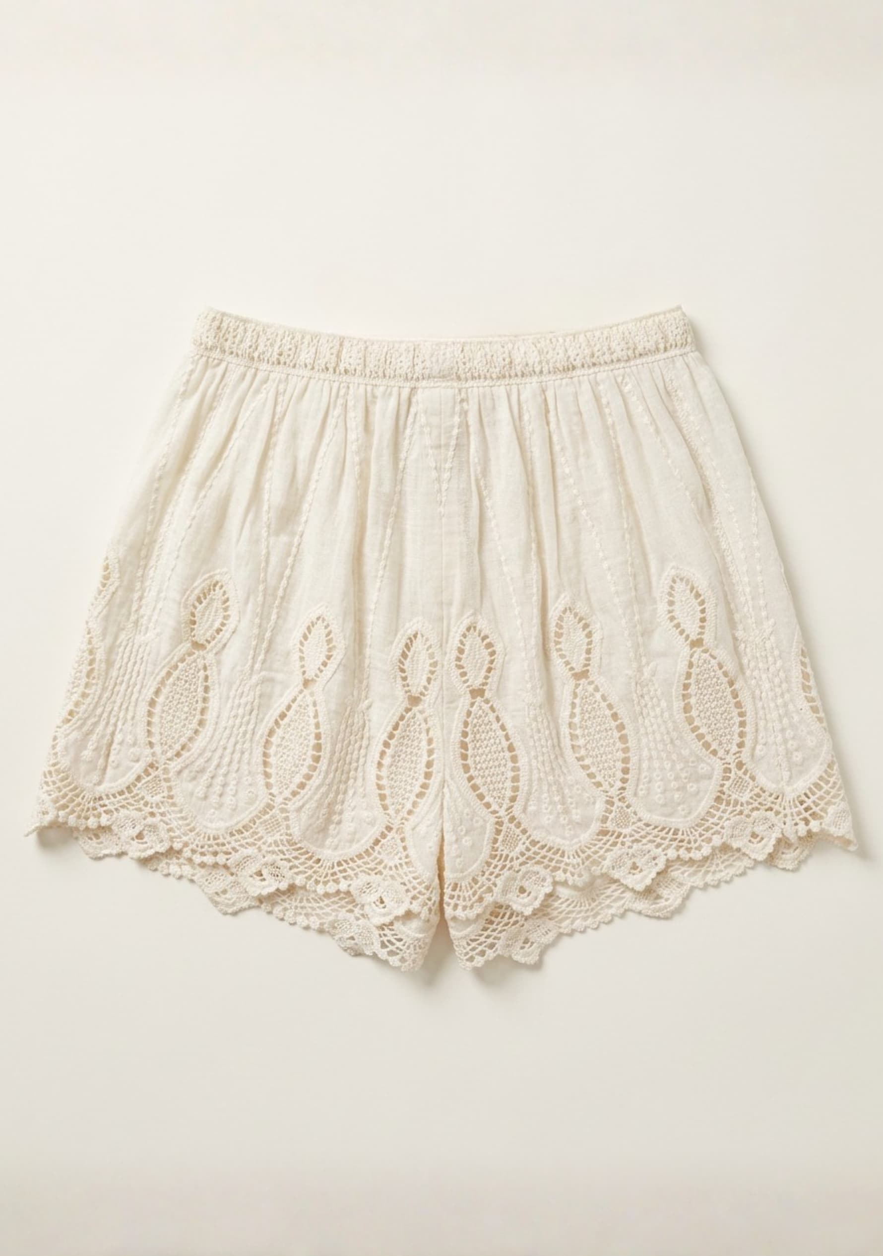 Novah Crochet Shorts (White)