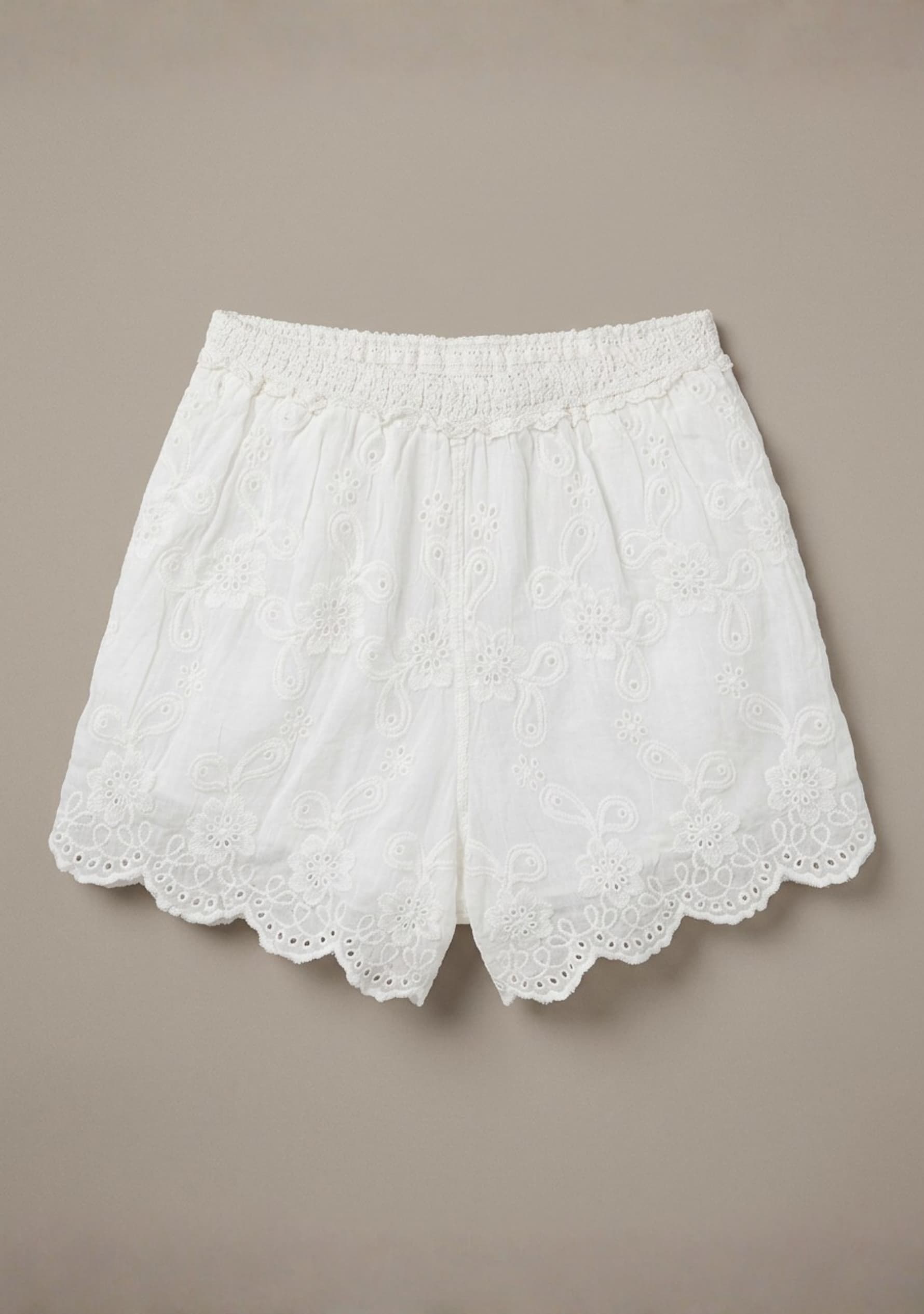 Avelisse Crochet Shorts (White)