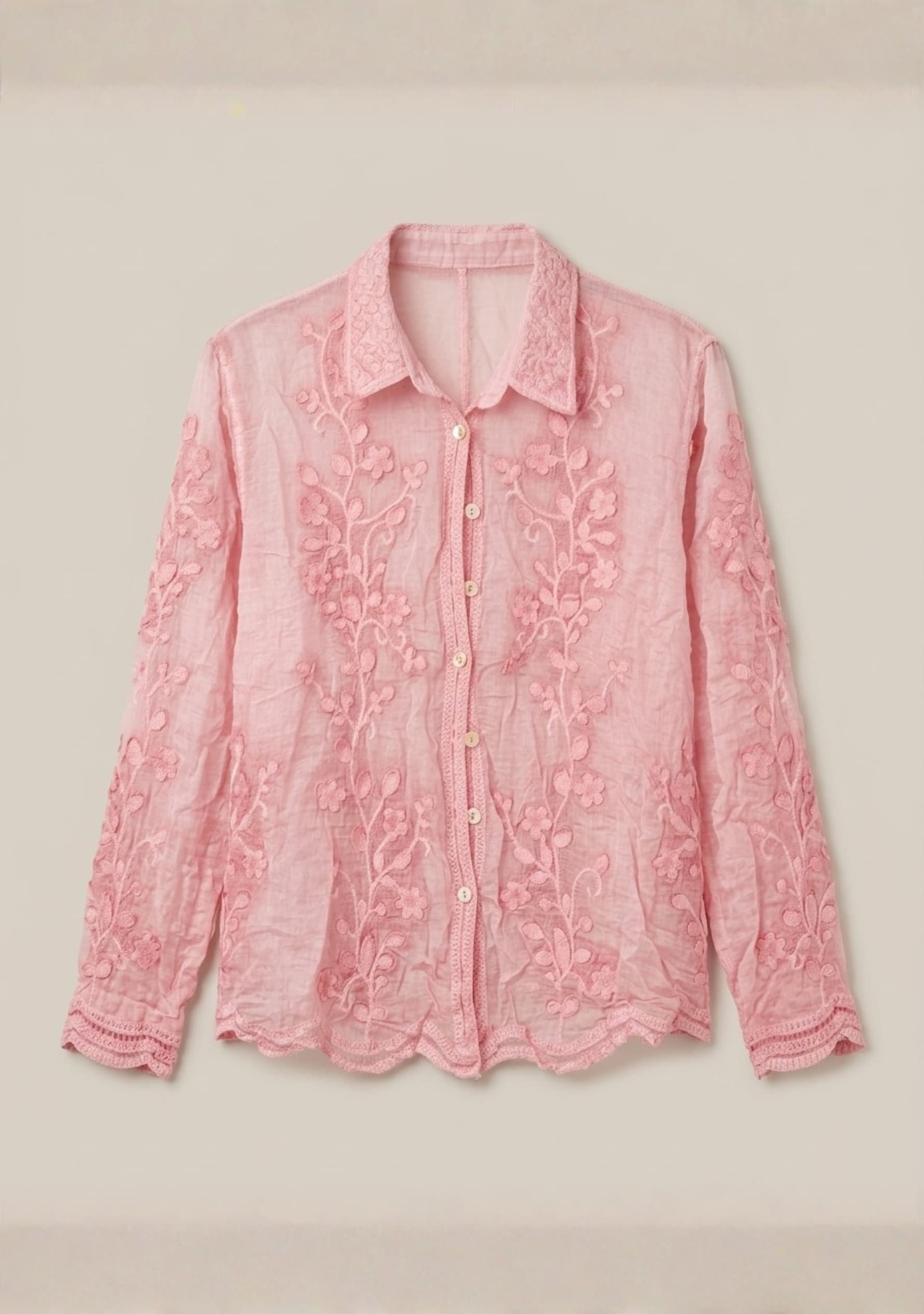 Lunara Crochet Top (Pink)