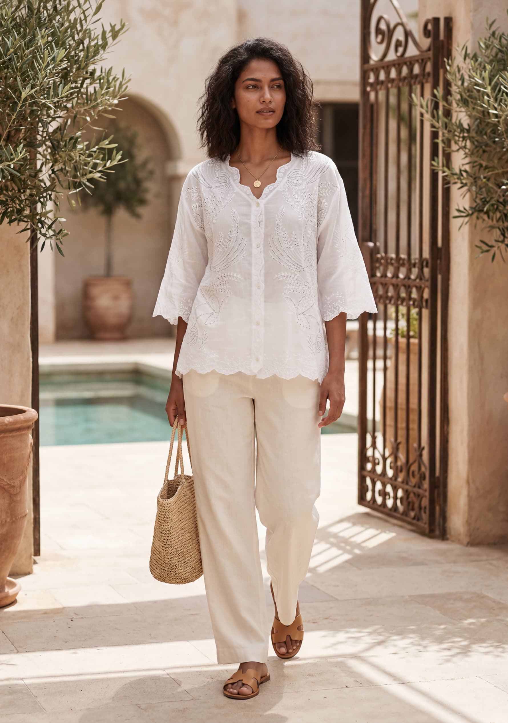 Asteria Crochet Top (White)