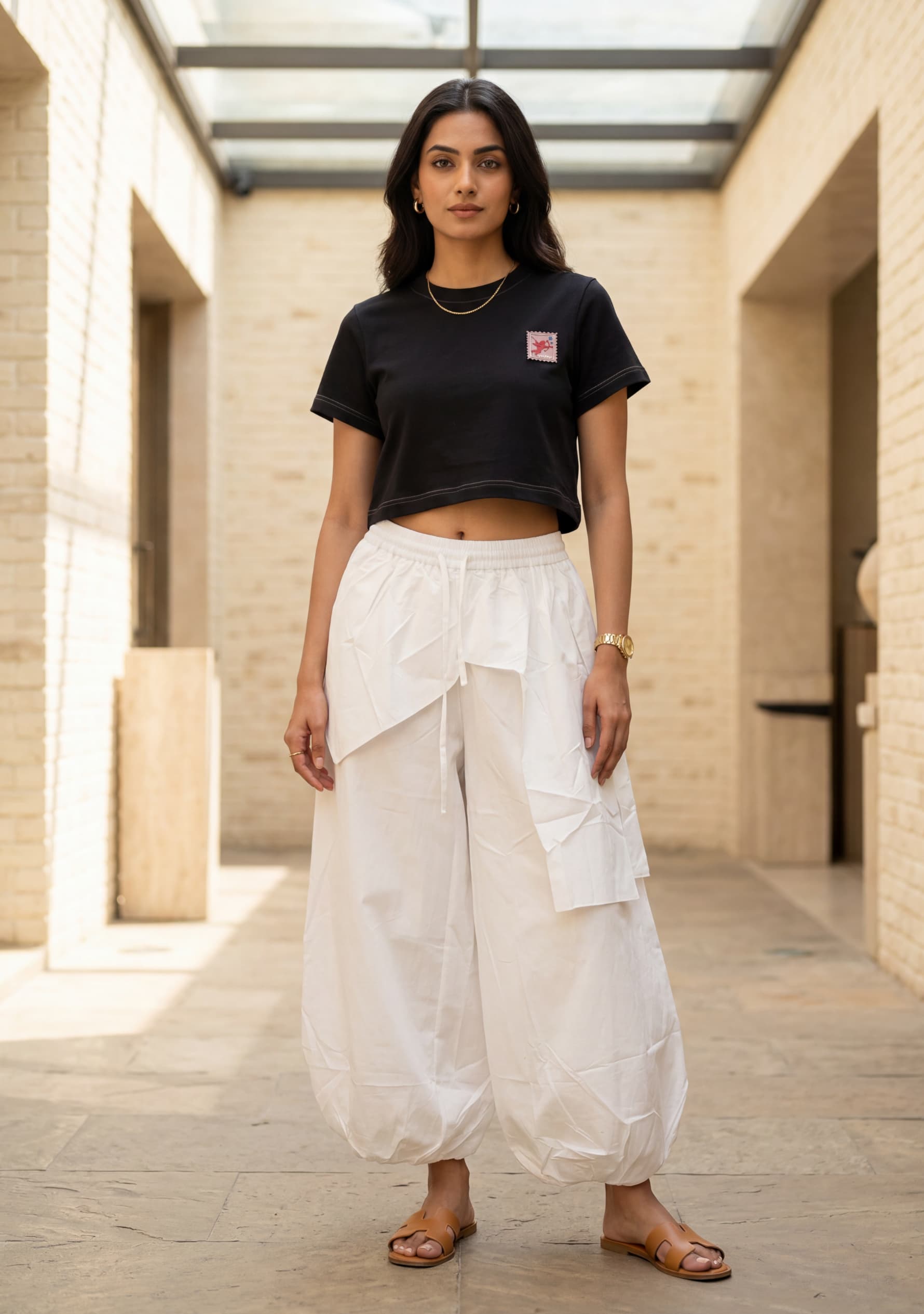 Cloud Balloon Pants (White)