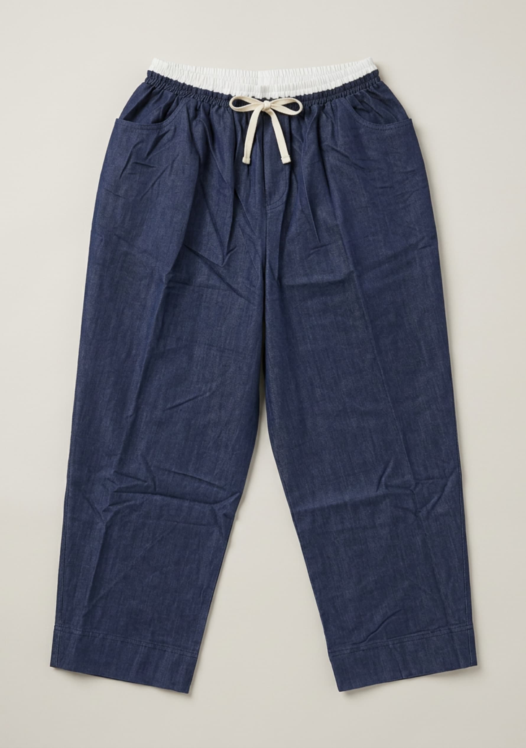 Coastal Wide-Leg Pants (Light Denim Blue)