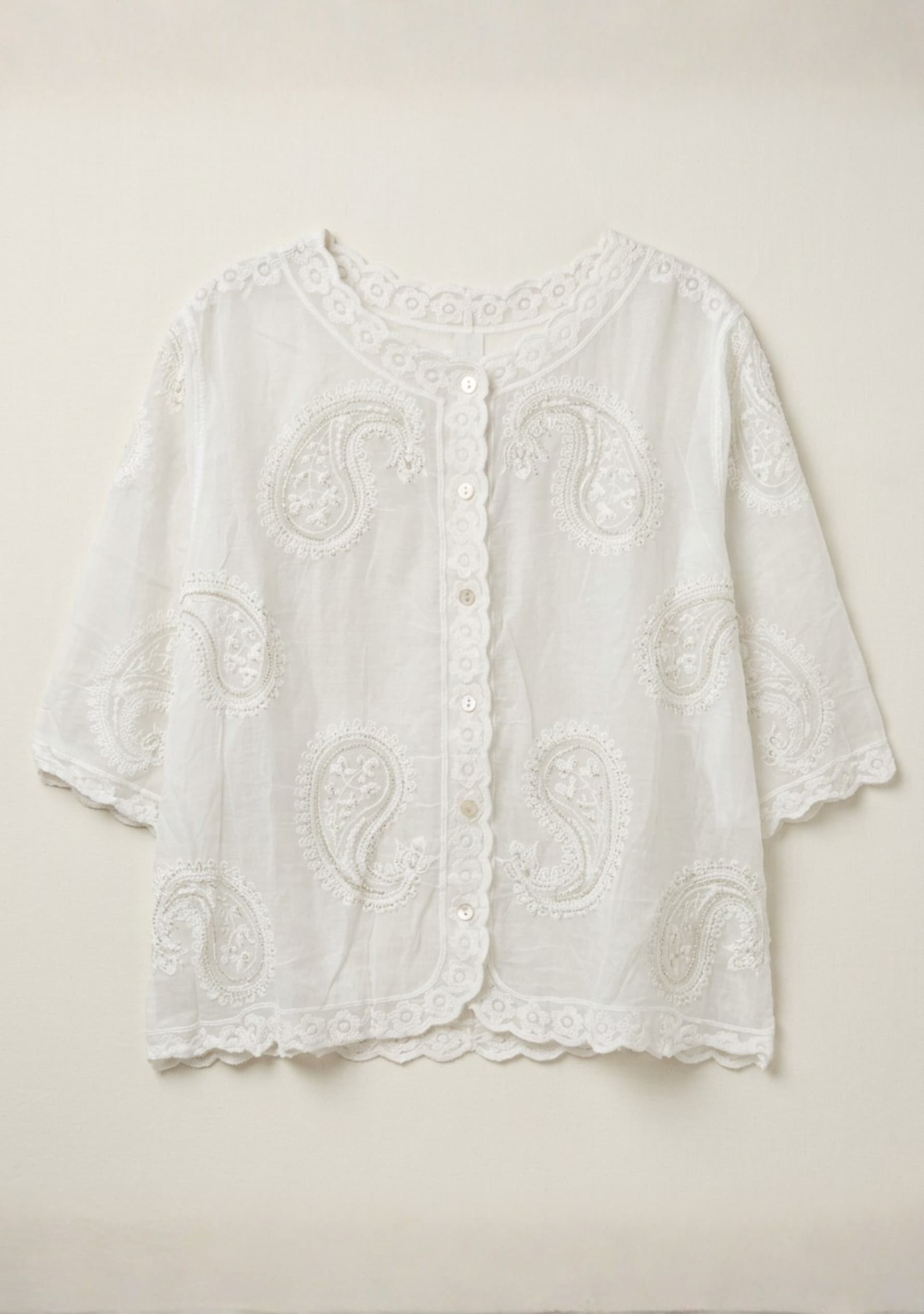 Elysian Crochet Top (White)