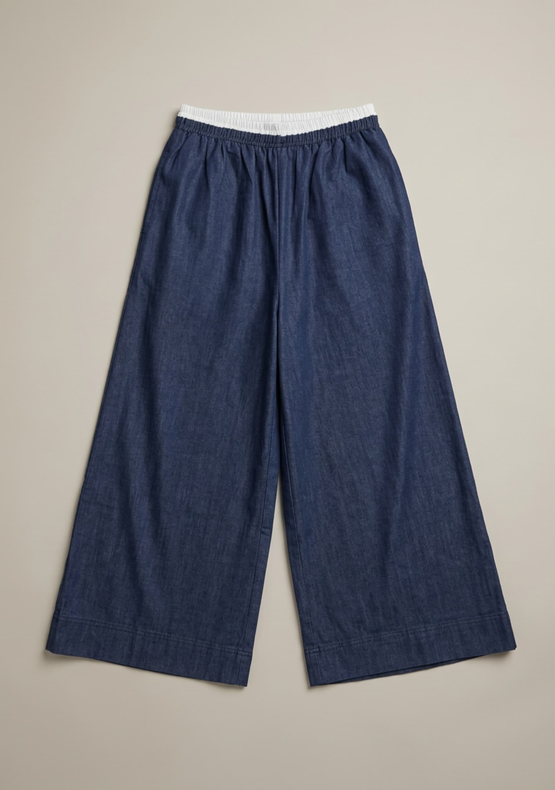 Coastal Wide-Leg Pants (Light Denim Blue)
