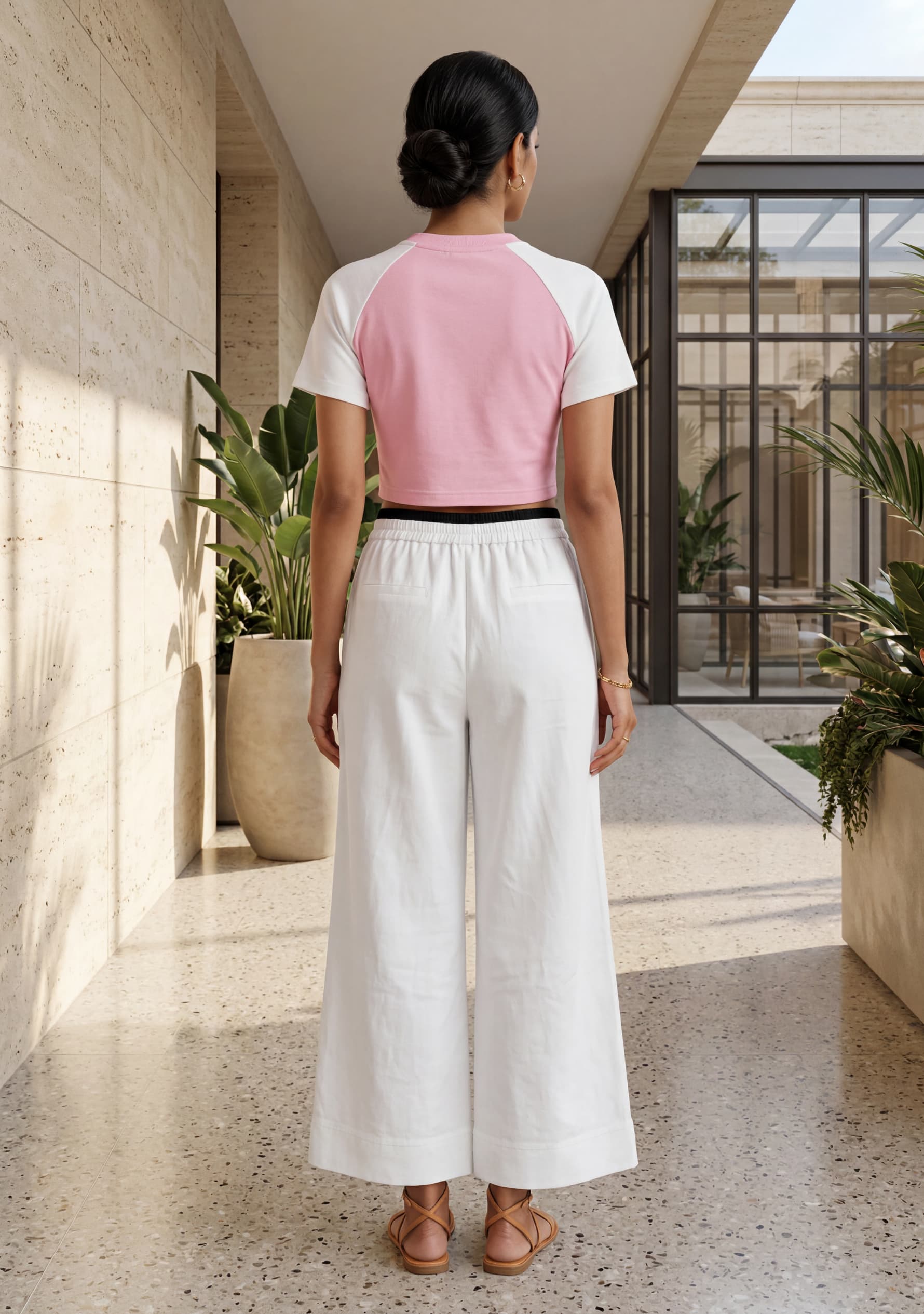 Coastal Wide-Leg Pants (White)