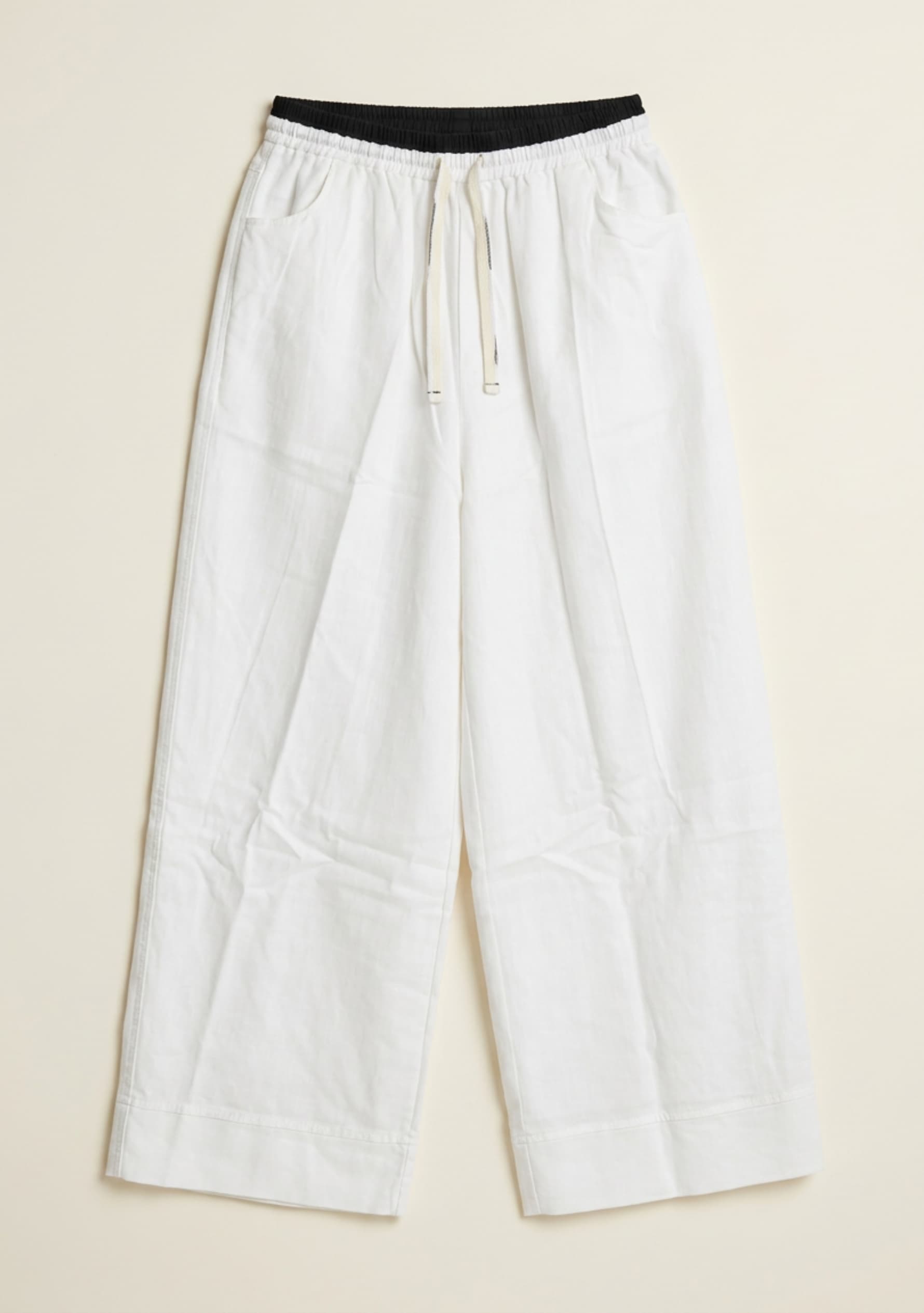 Coastal Wide-Leg Pants (White)