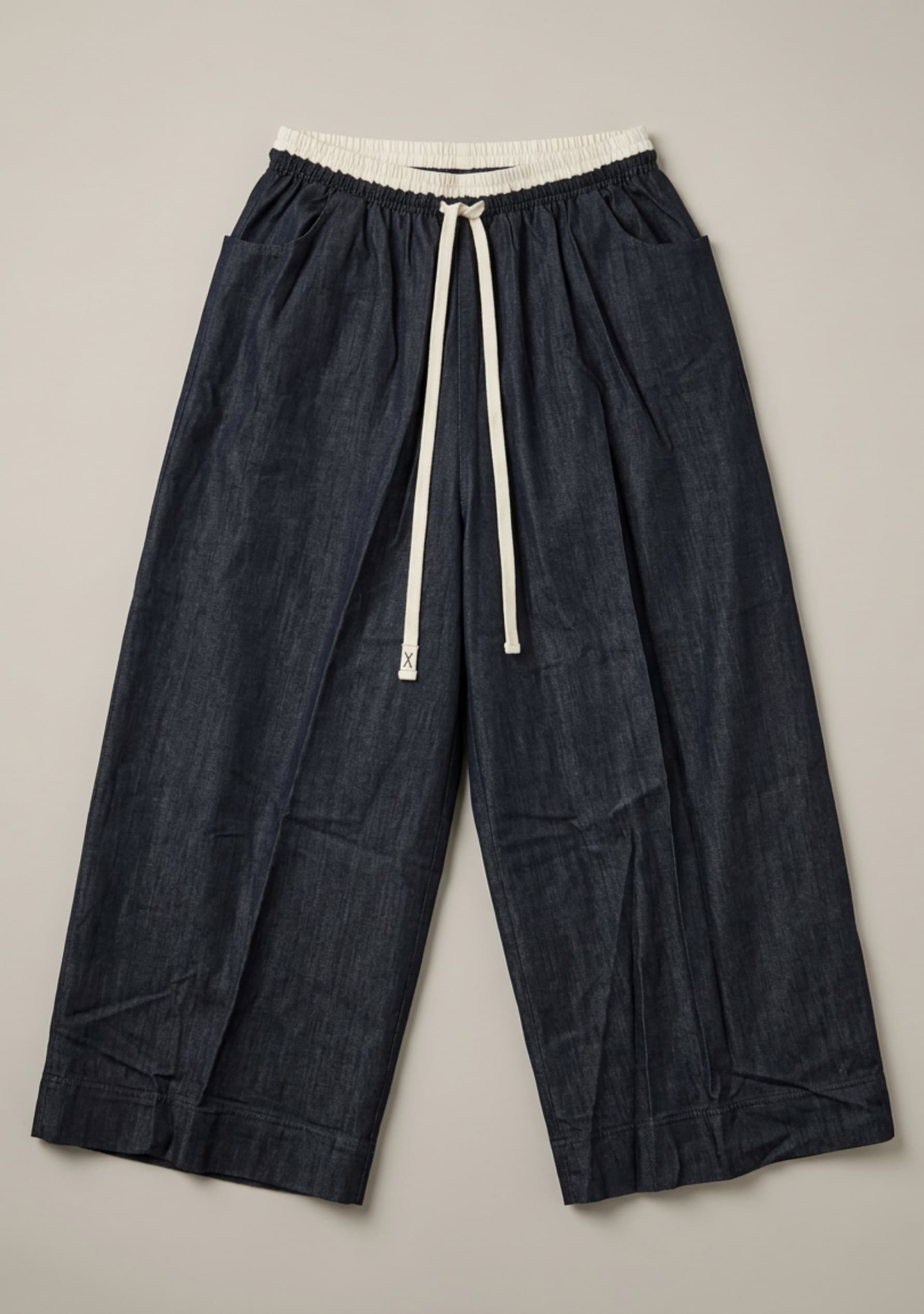 Coastal Wide-Leg Pants (Denim Black)