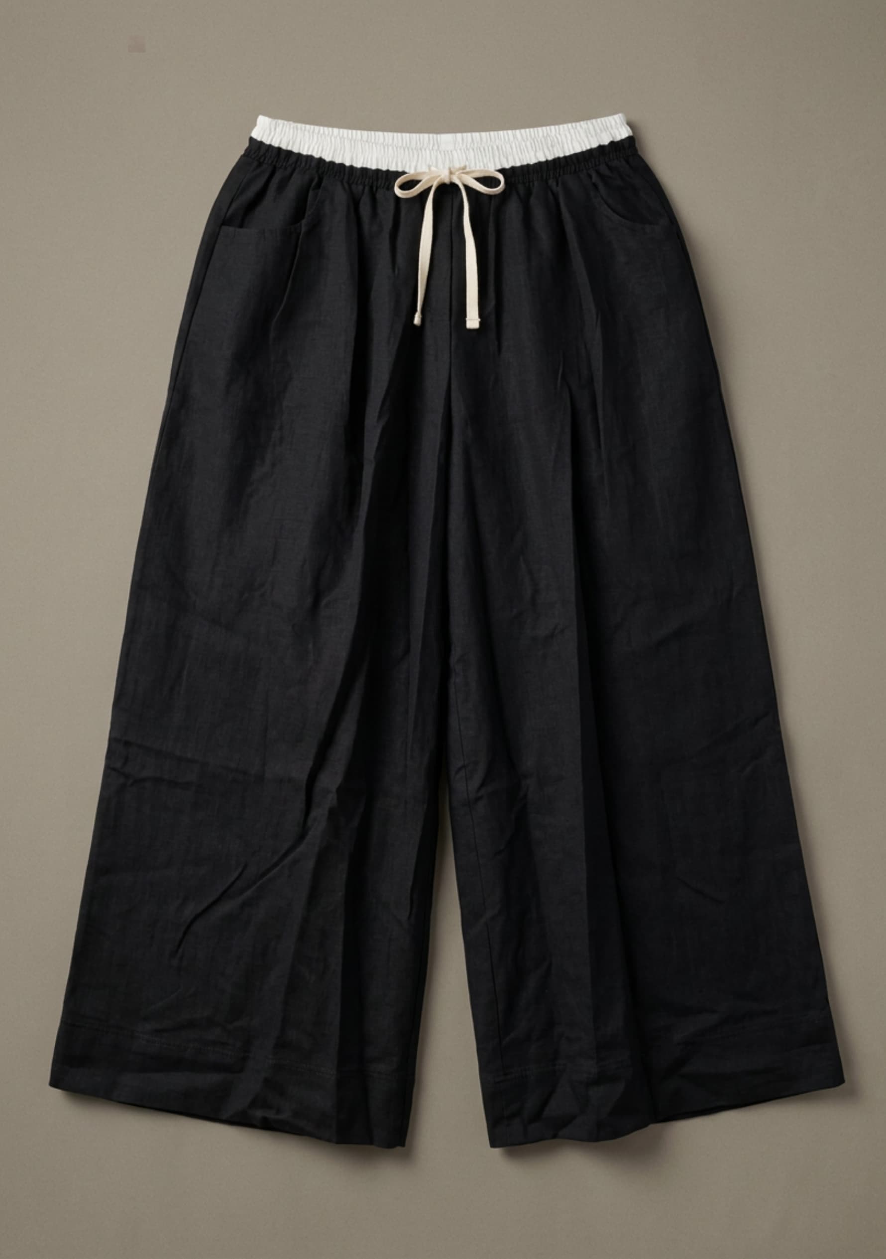 Coastal Wide-Leg Pants (Black)