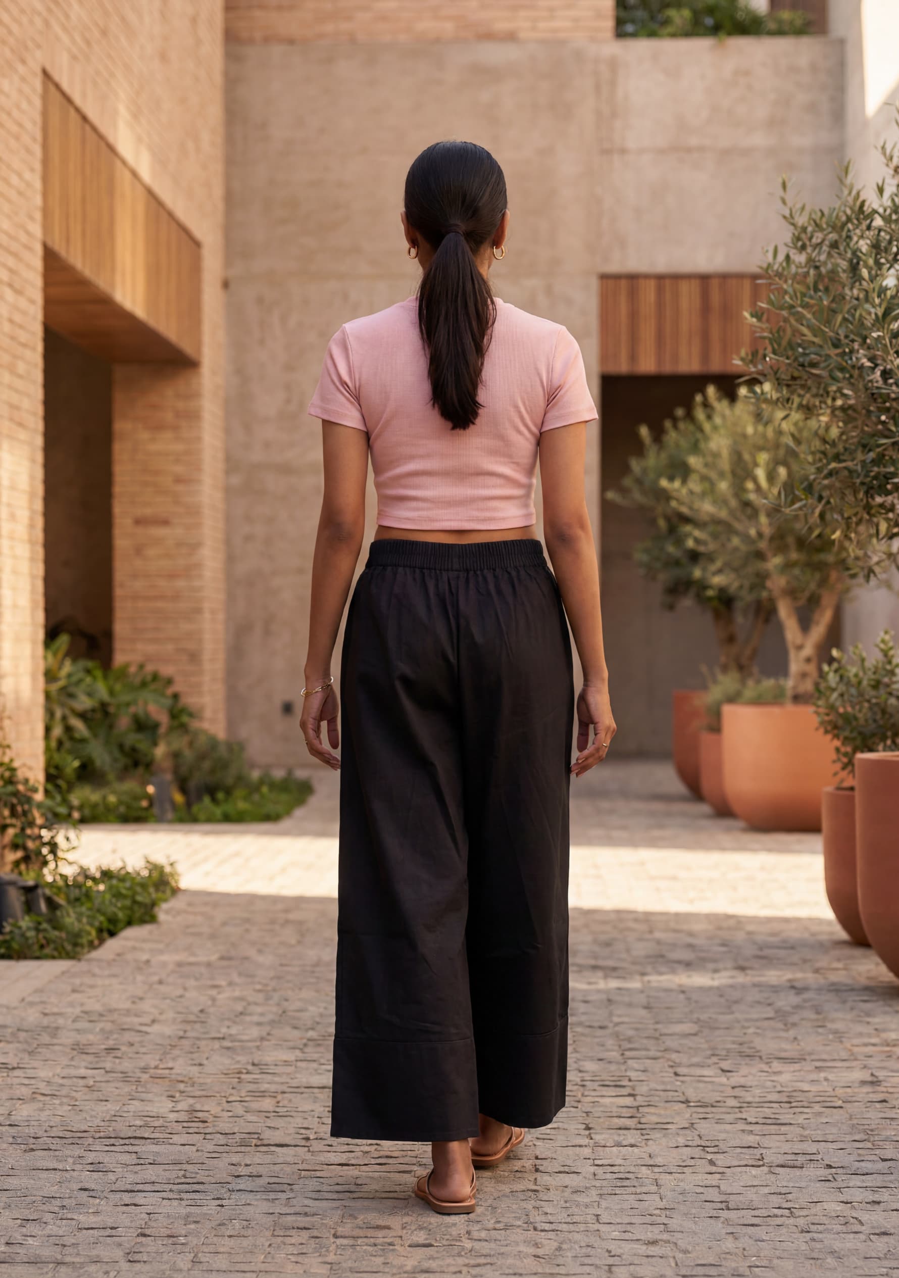 Azure Wide-Leg Pants (Black)